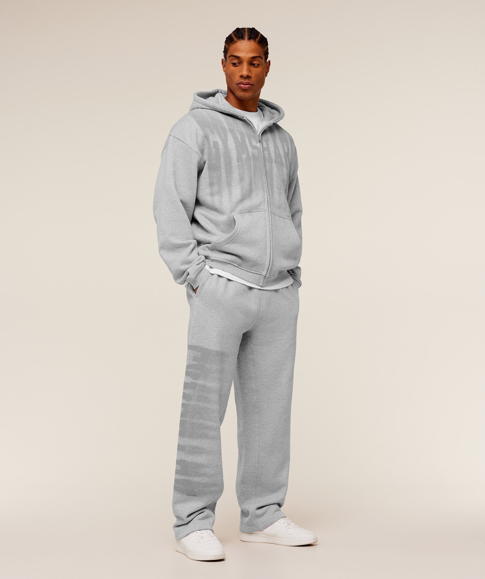 Fade Graphic Zip Through Hoodie