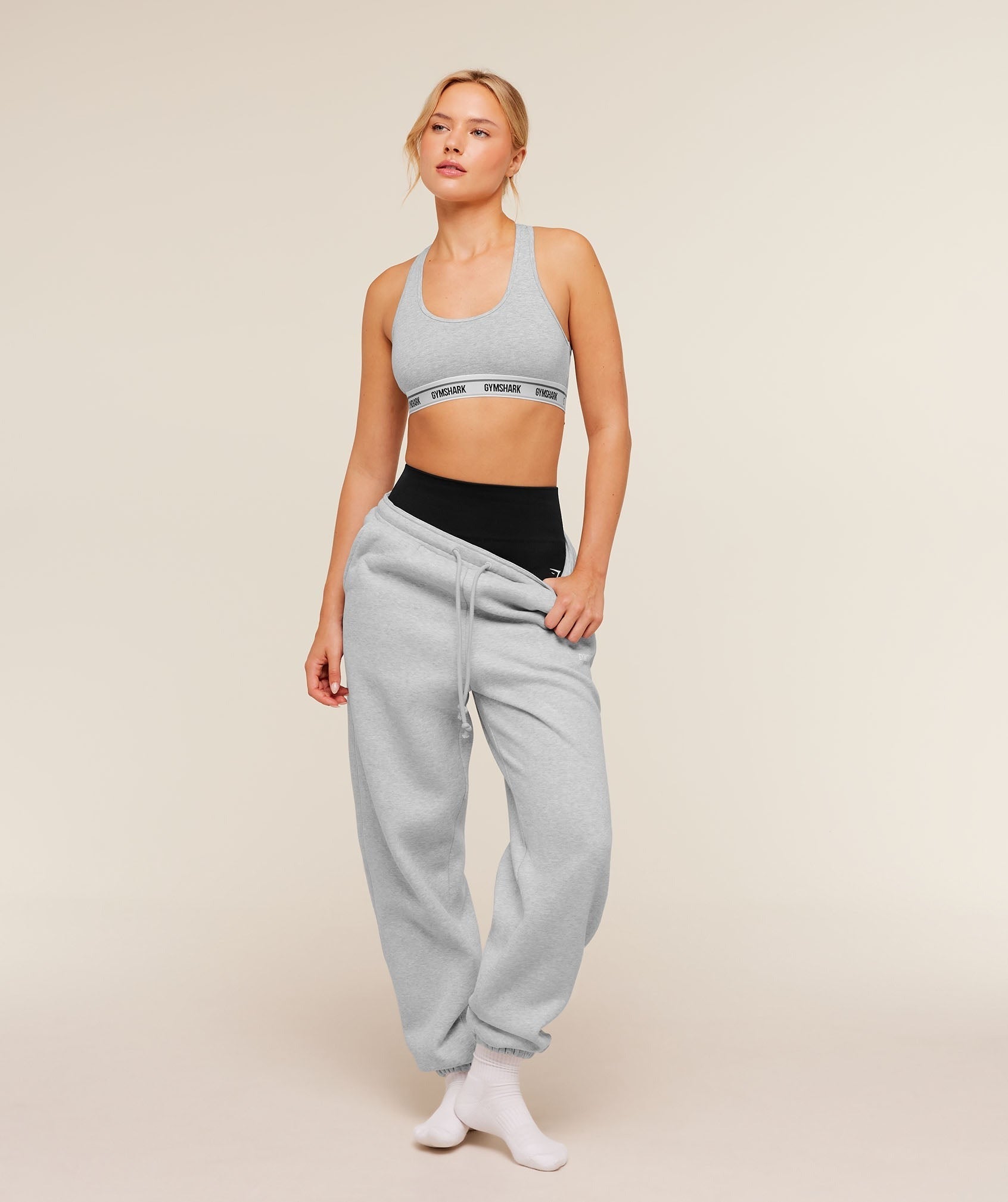 Elastic Branded Racerback Cotton Bralette