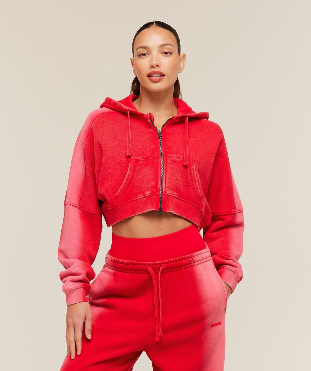 Pump Washed Zip Through Hoodie