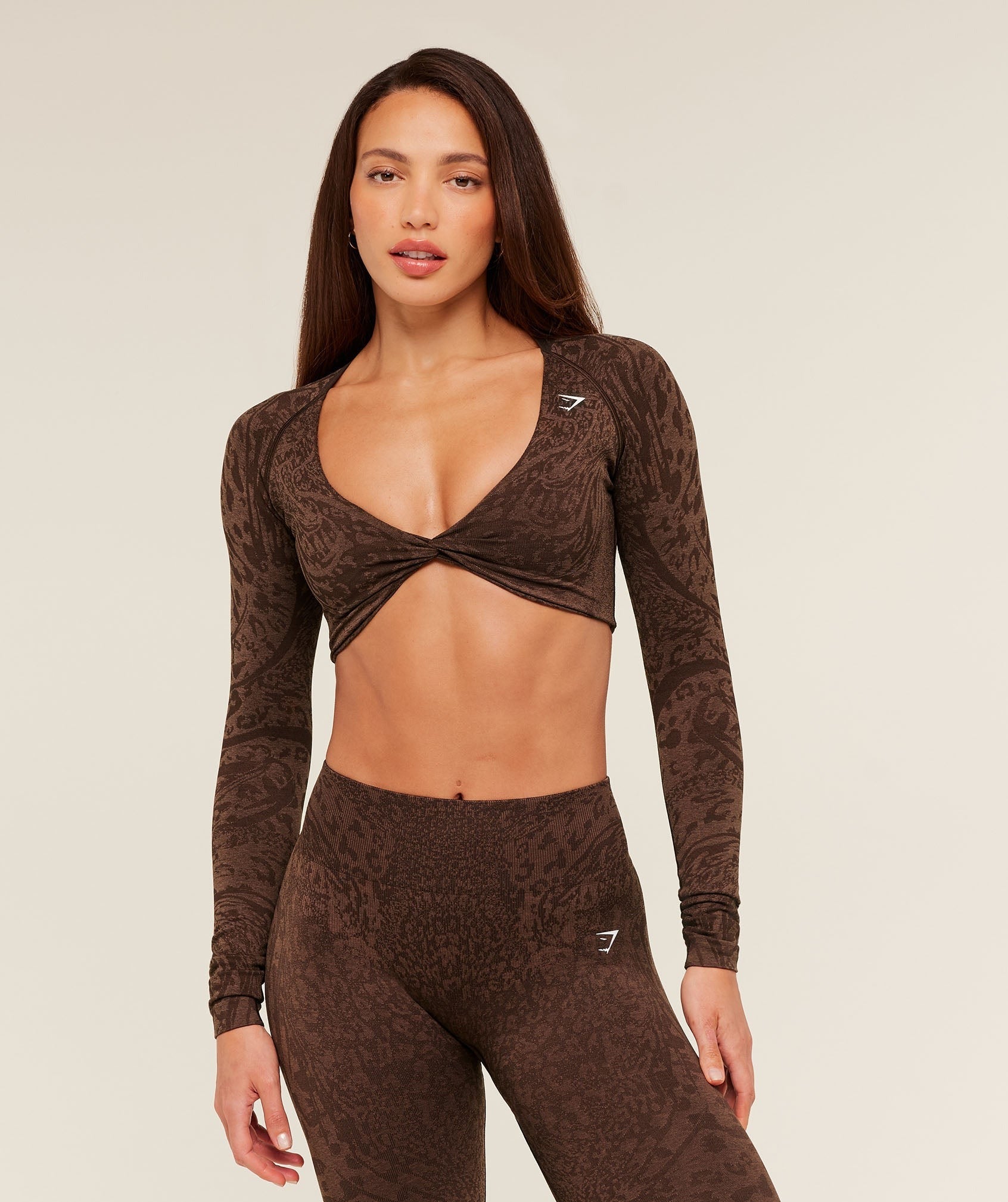 Adapt Animal X Whitney Long Sleeve Crop Top