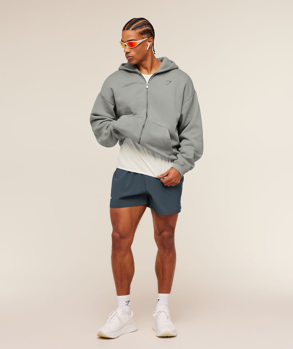Conditioning Club Washed Zip Through Hoodie