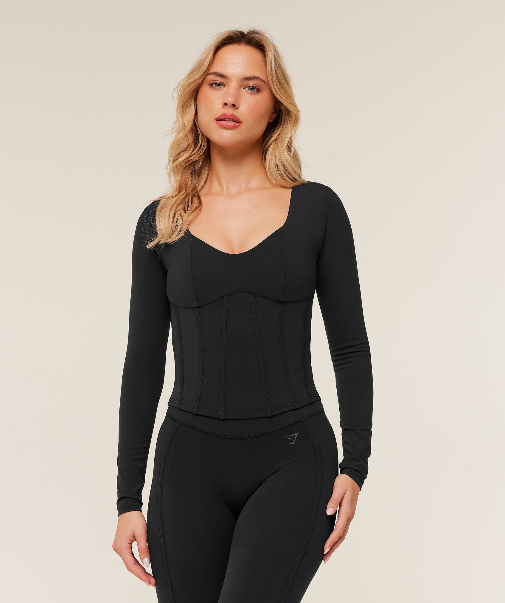 Corset Long Sleeve Crop Top