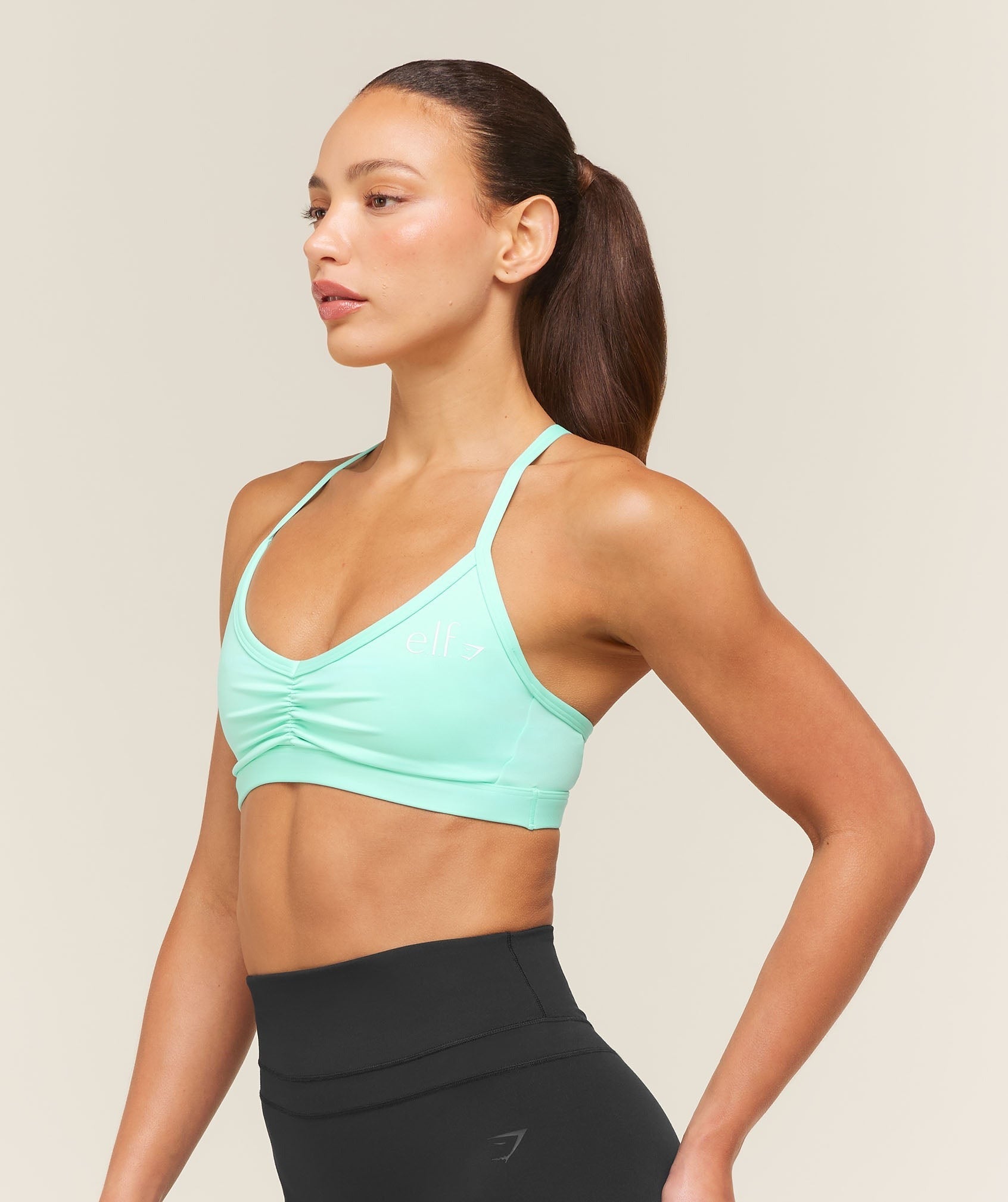 Light Support Ruche Strappy Back Bra