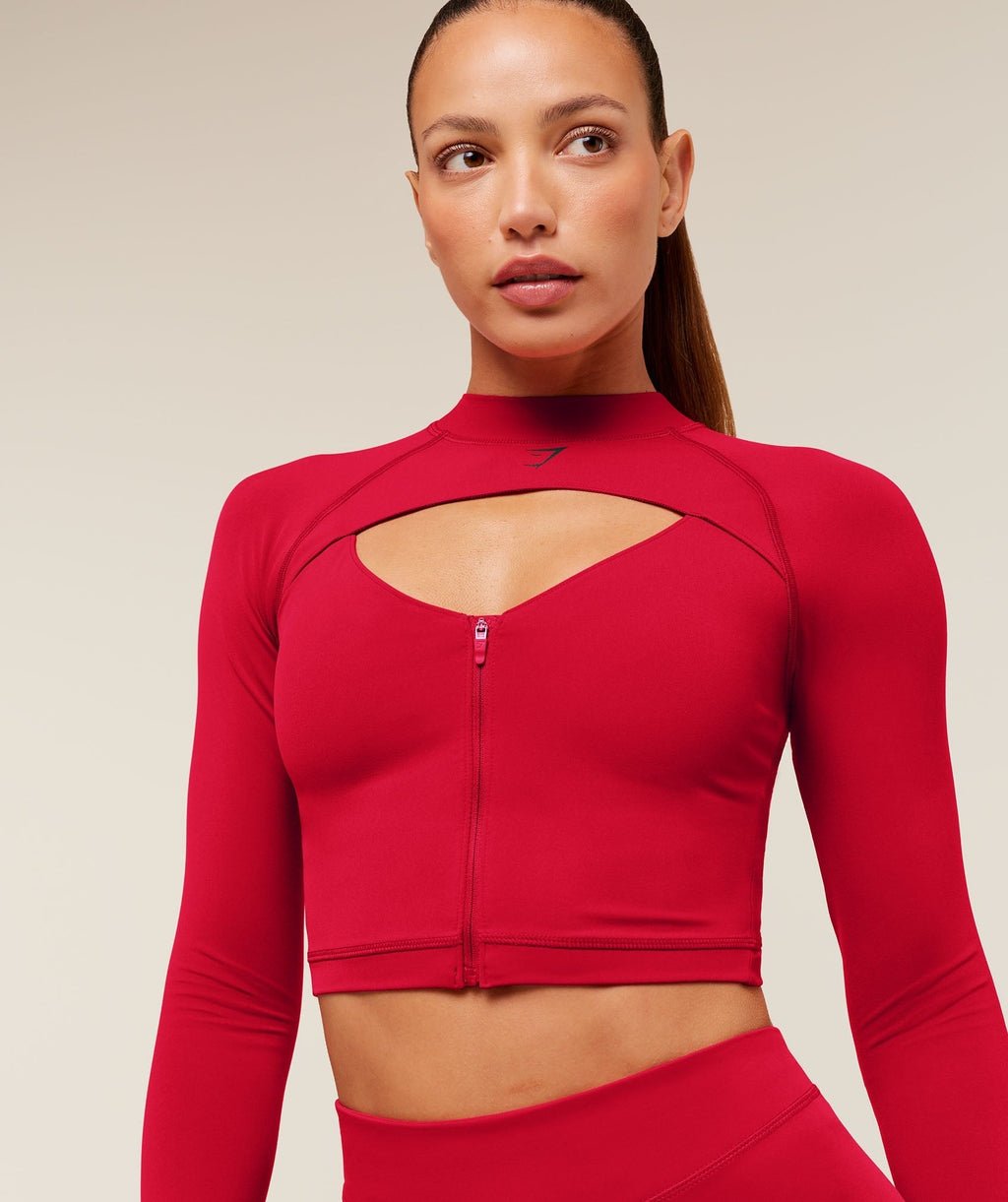 Dipped Long Sleeve 1/4 Zip Jacket