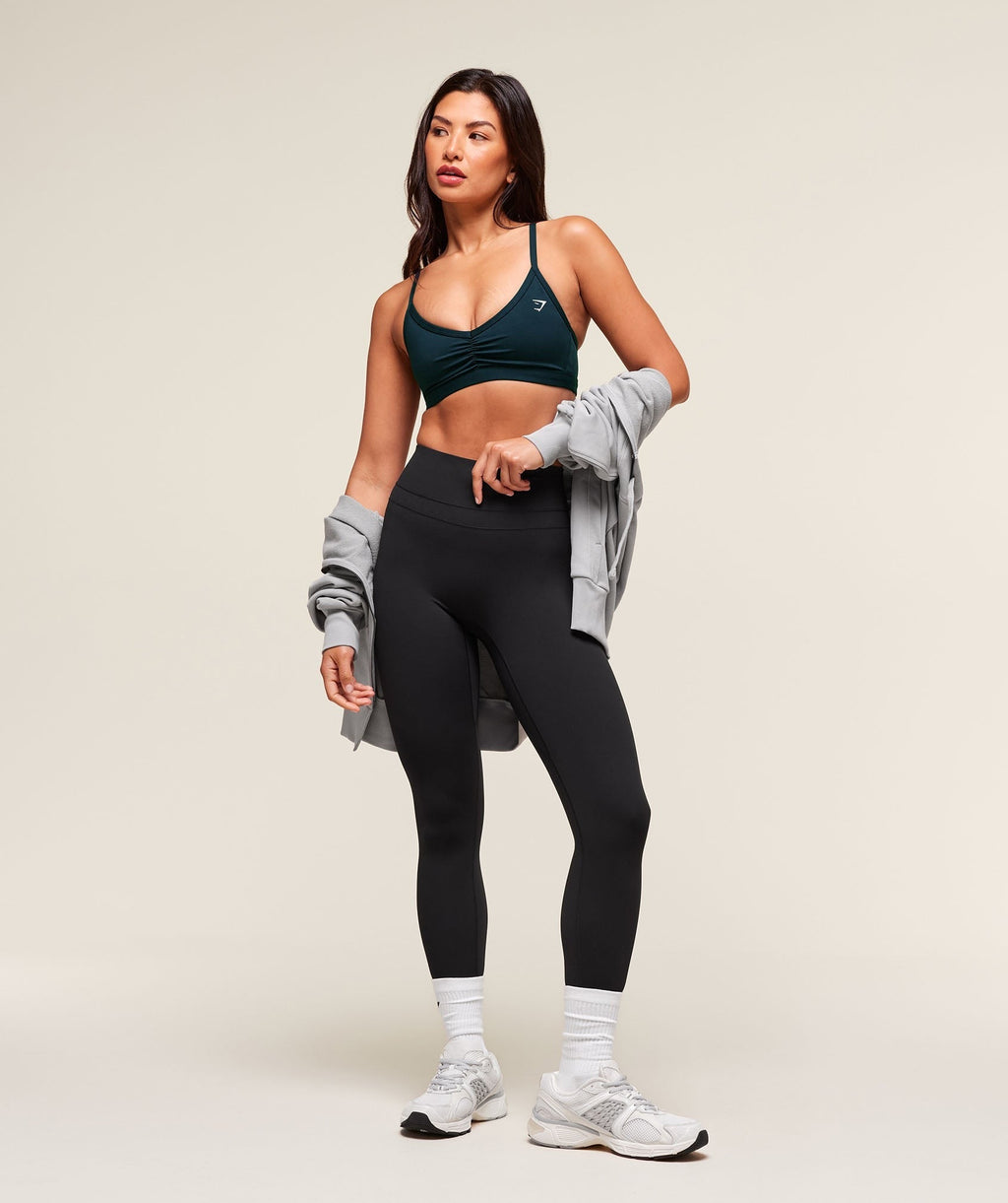 Ruched Strappy Sports Bra