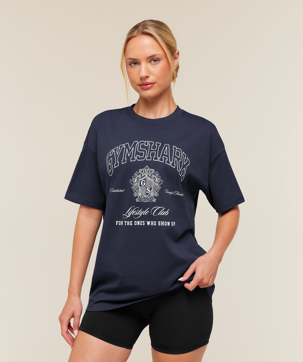 College Crest Graphic T-Shirt