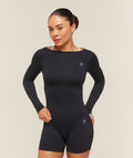 Everyday Seamless Wide Neck Long Sleeve Top