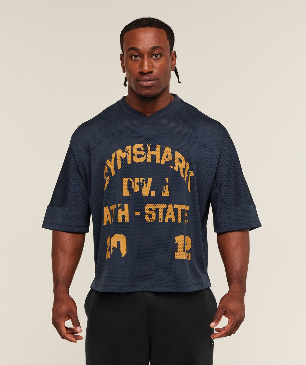 Graphic Mesh Oversized T-Shirt