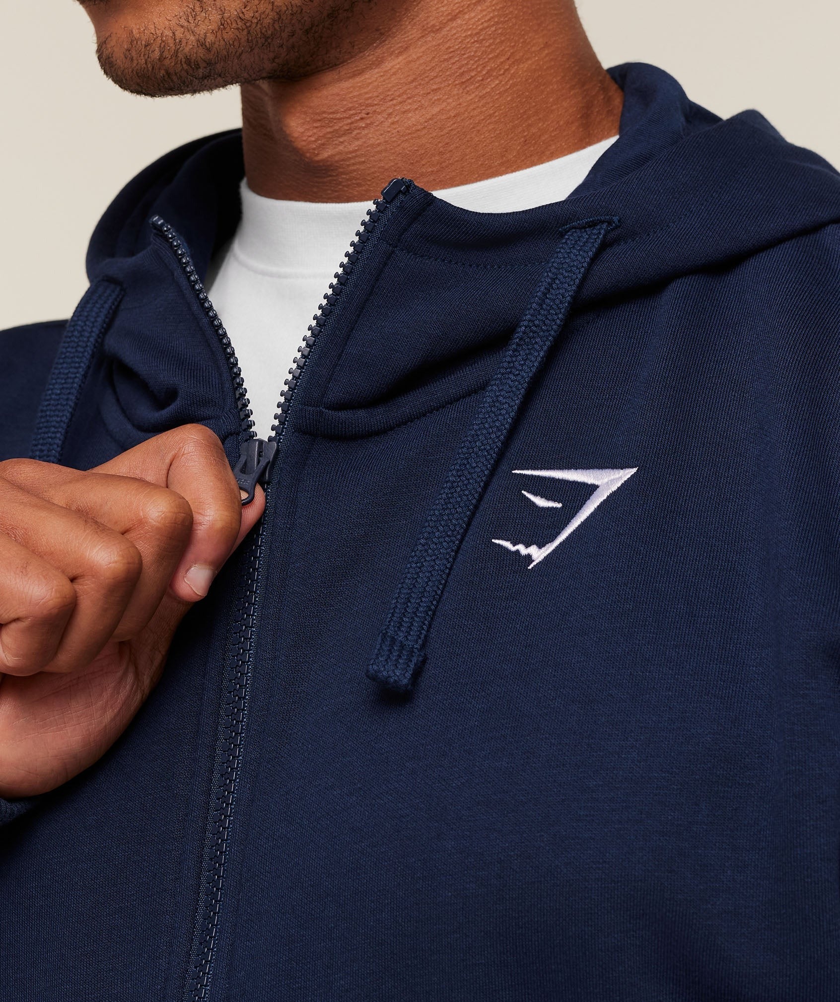 Crest Oversized Zip Up Hoodie