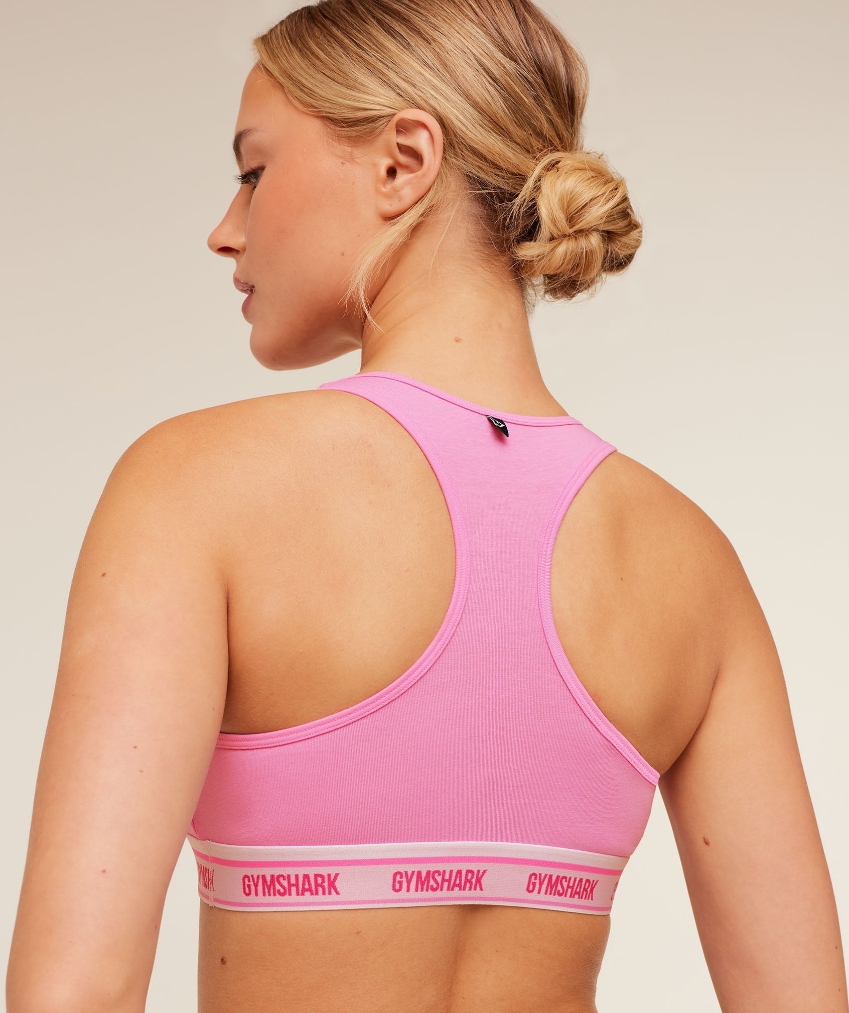 Elastic Branded Racerback Cotton Bralette