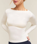 Everyday Seamless Wide Neck Long Sleeve Top