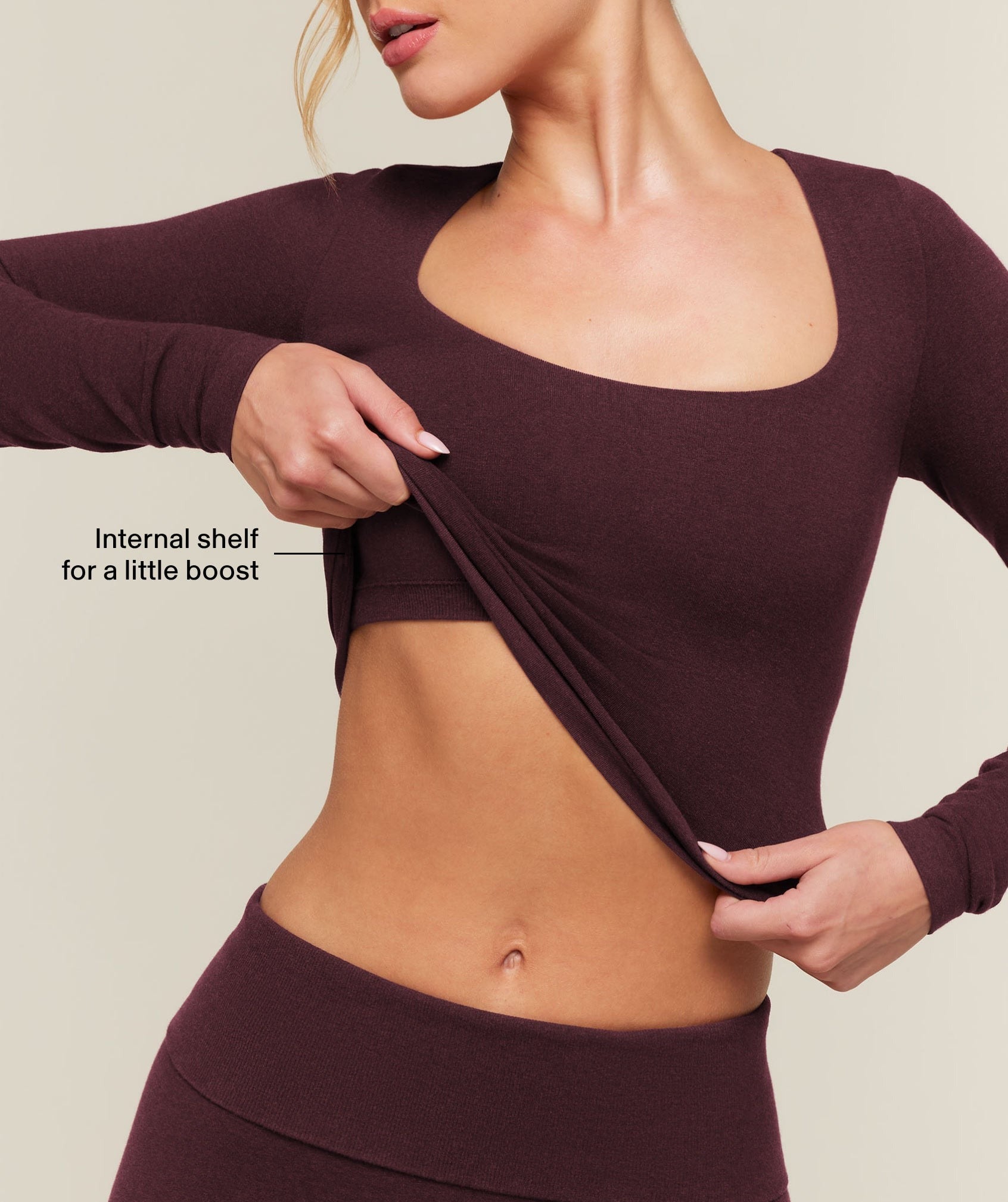 CottonMove™ Midi Long Sleeve Top