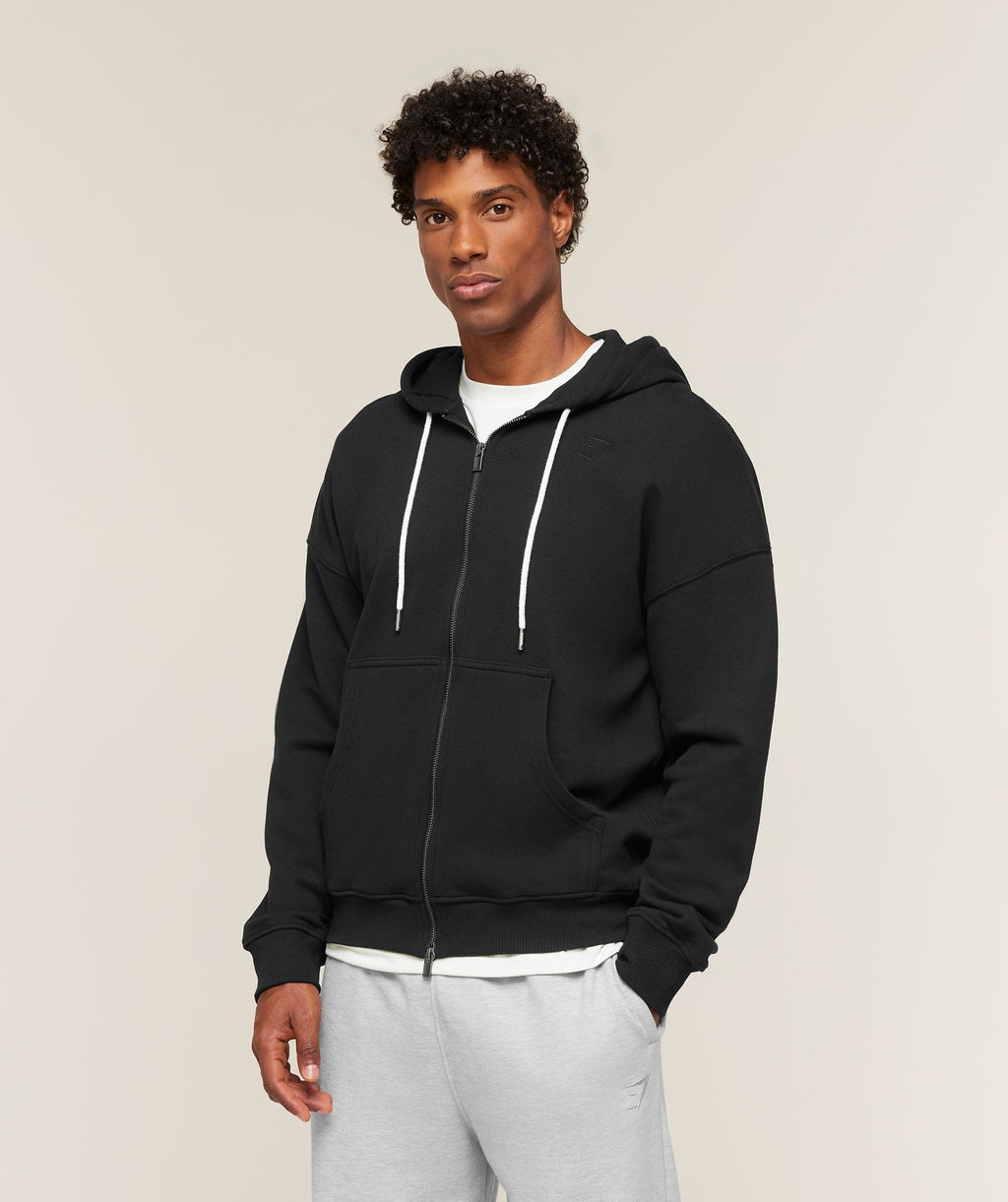 Campus Crest Zip Through Hoodie