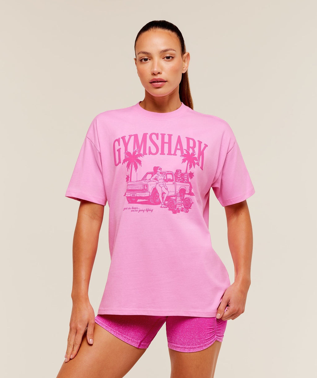 Pick Up Truck Graphic Short Sleeve T-Shirt