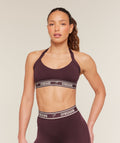 Light Support Halter Neck Logo Sports Bra