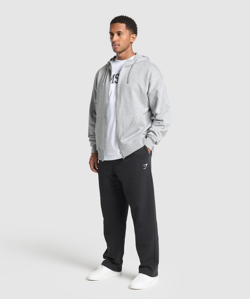 Crest Oversized Zip Up Hoodie
