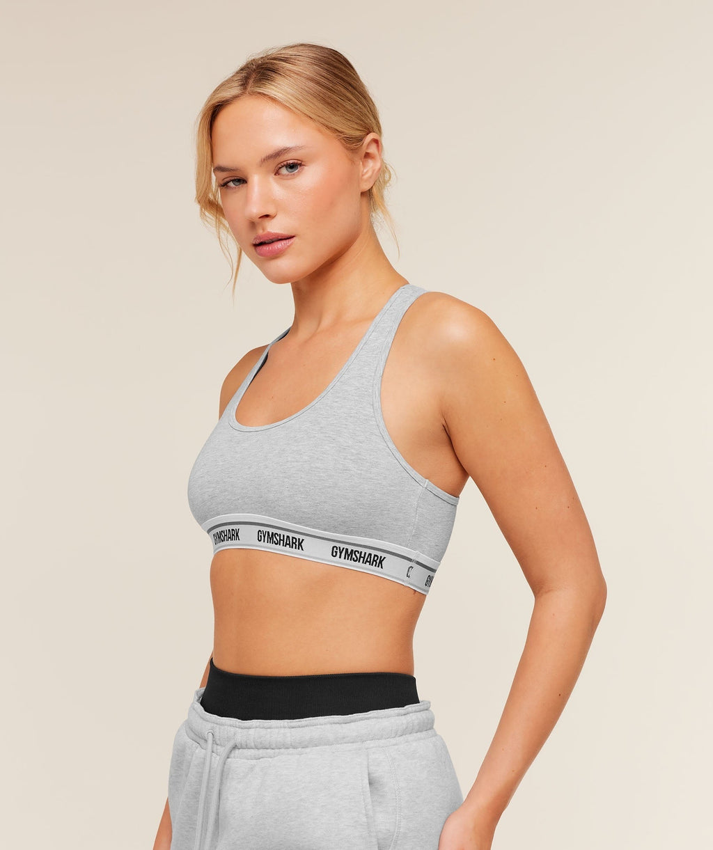 Elastic Branded Racerback Cotton Bralette