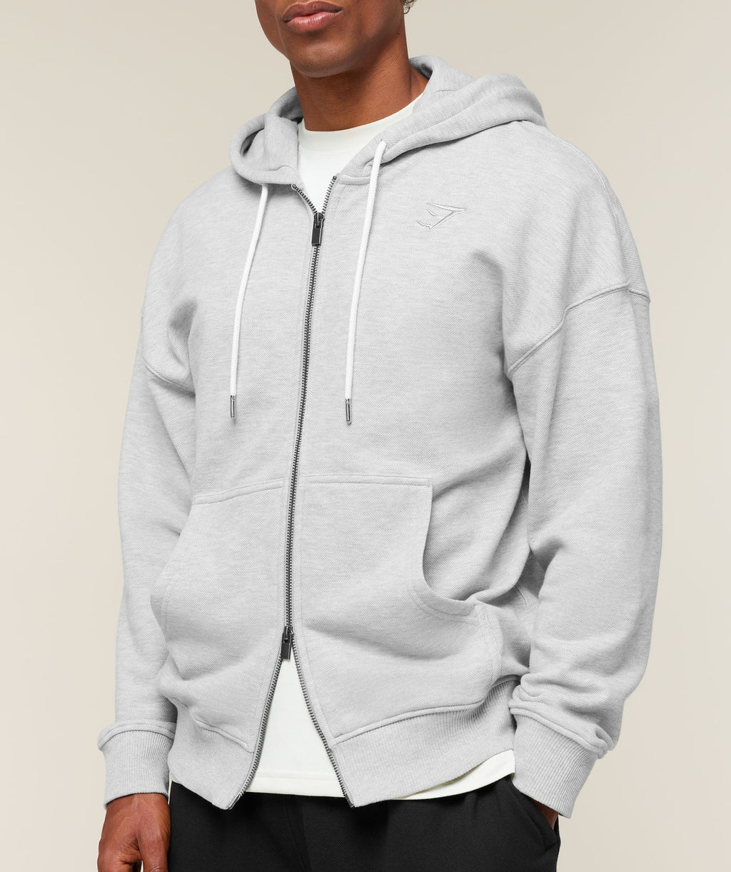 Campus Crest Zip Through Hoodie