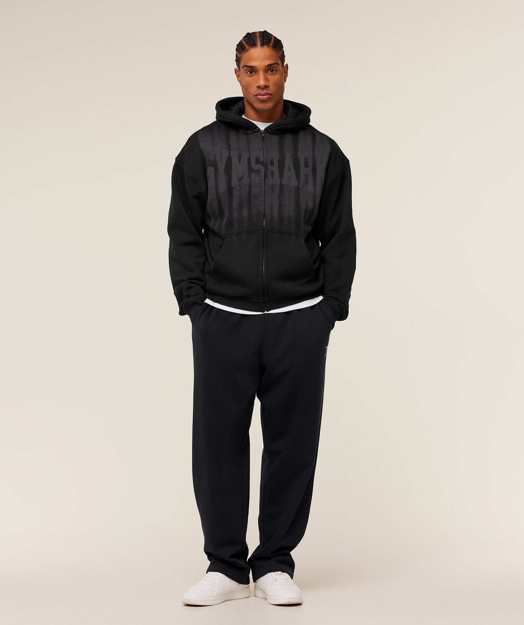 Fade Graphic Zip Through Hoodie