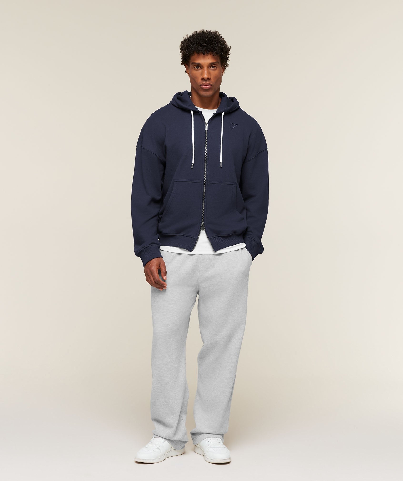Campus Crest Zip Through Hoodie