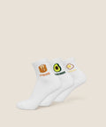 Breakfast Graphic Midi Socks 3pk