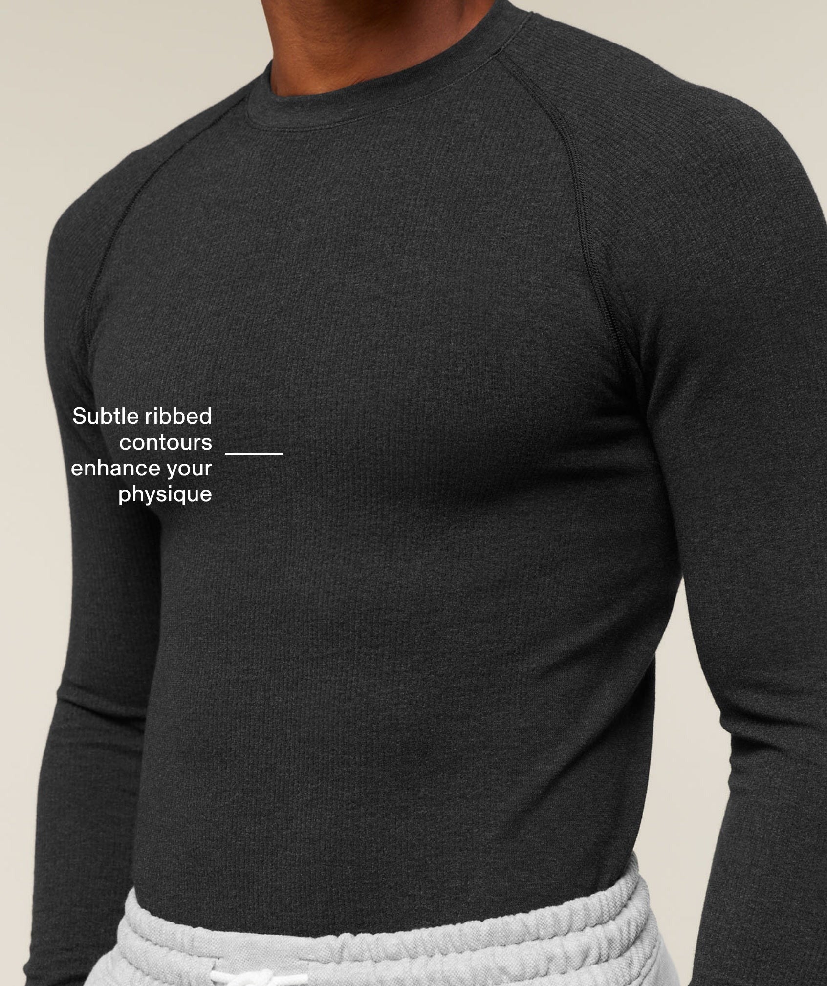 Cotton Seamless Long Sleeve T-Shirt