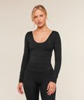 Crossover Back Long Sleeve Top