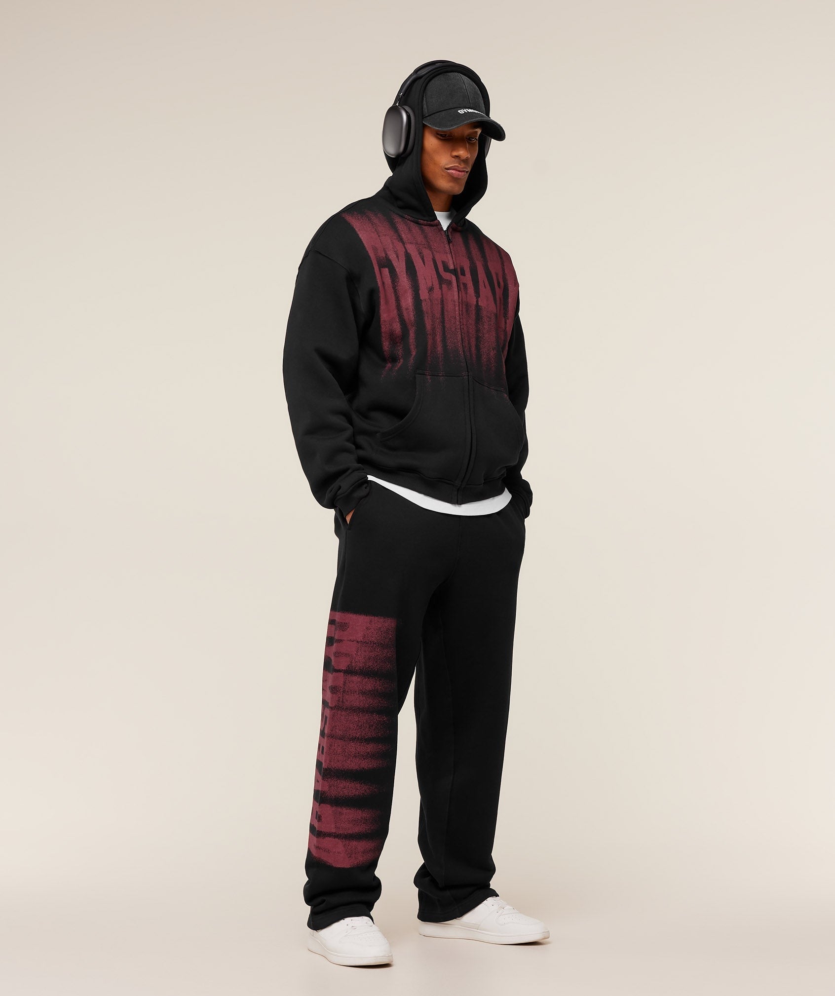 Fade Graphic Zip Through Hoodie