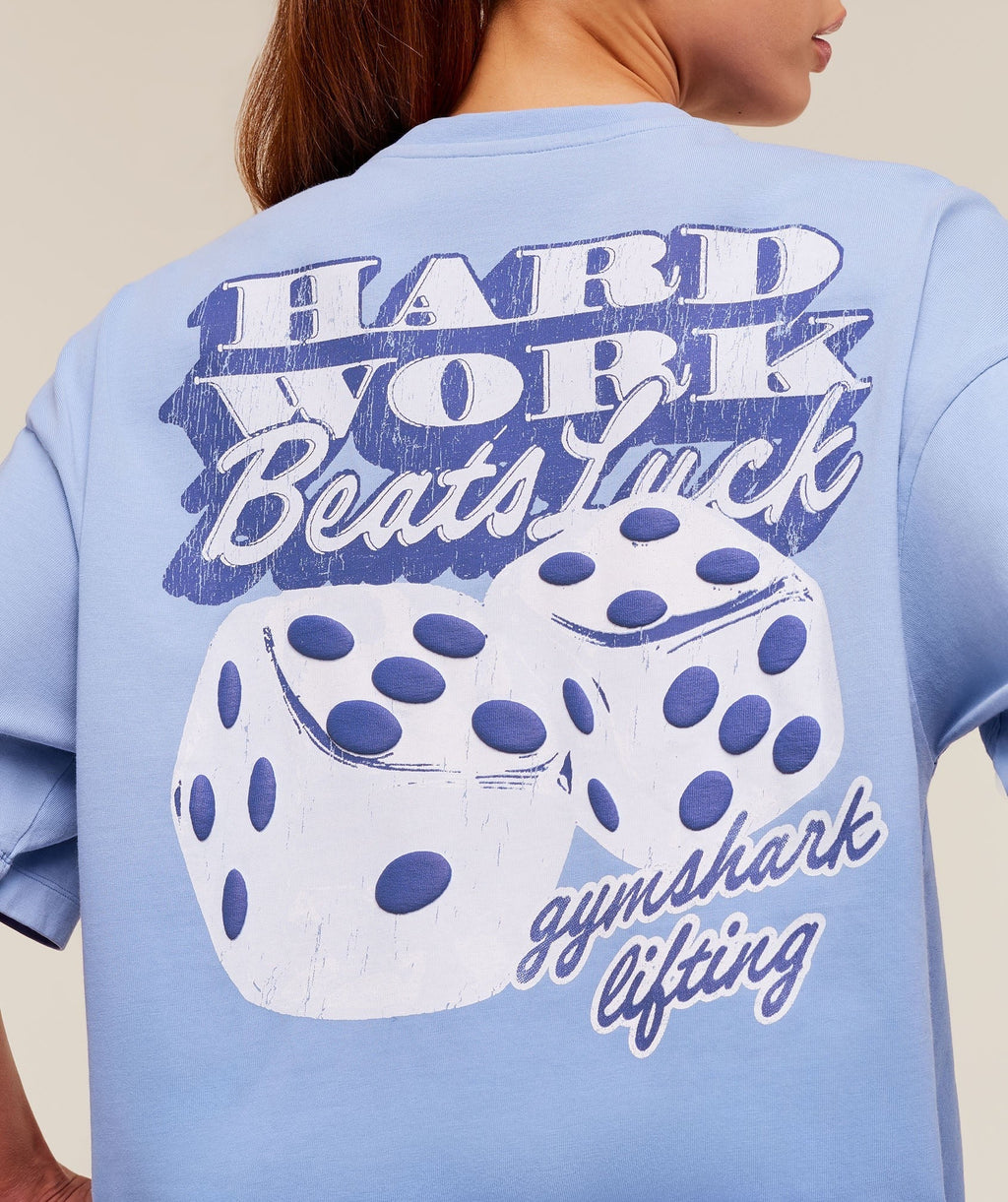 Hard Work Dice Graphic Short Sleeve T-Shirt