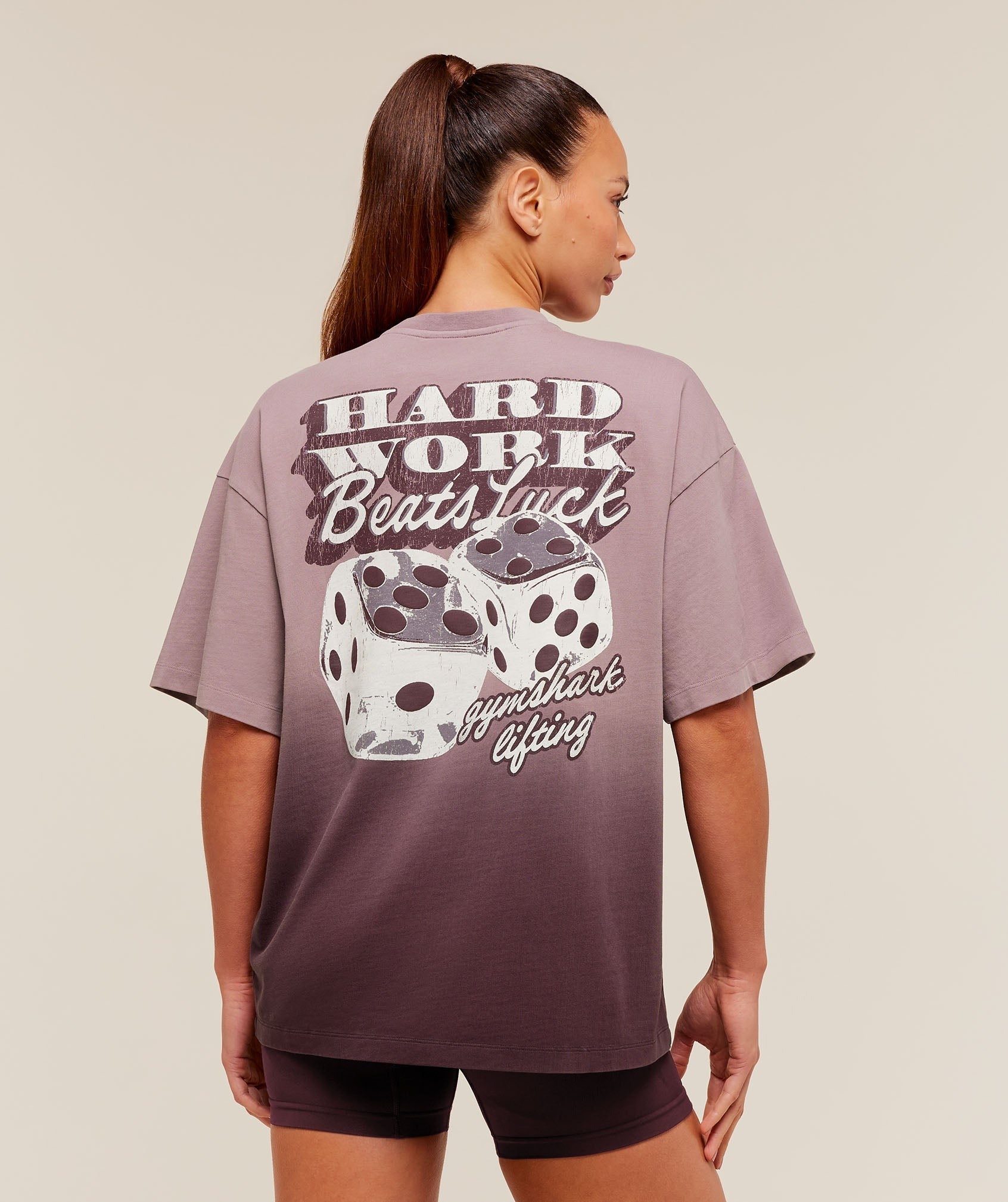 Hard Work Dice Graphic Short Sleeve T-Shirt