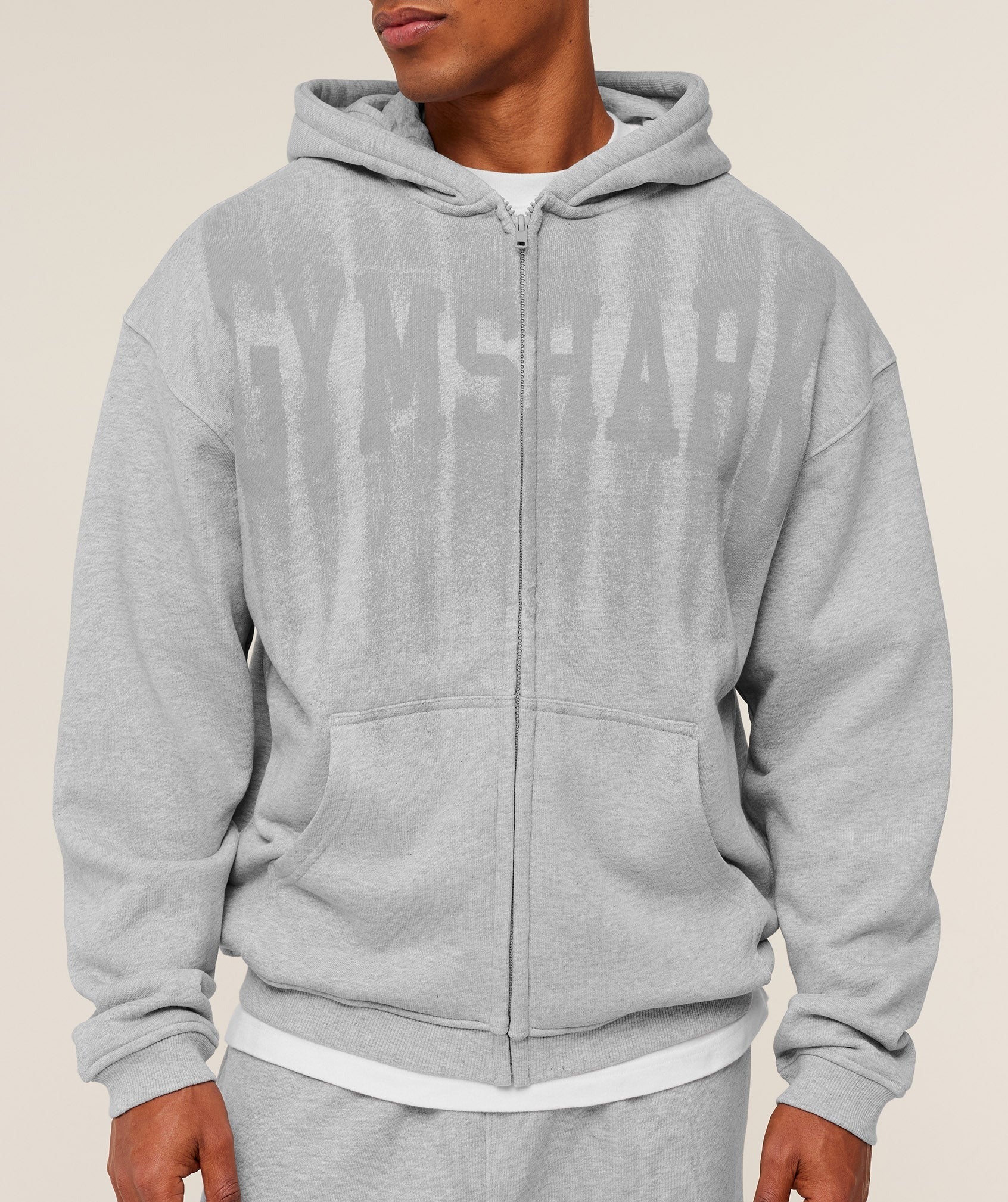 Fade Graphic Zip Through Hoodie