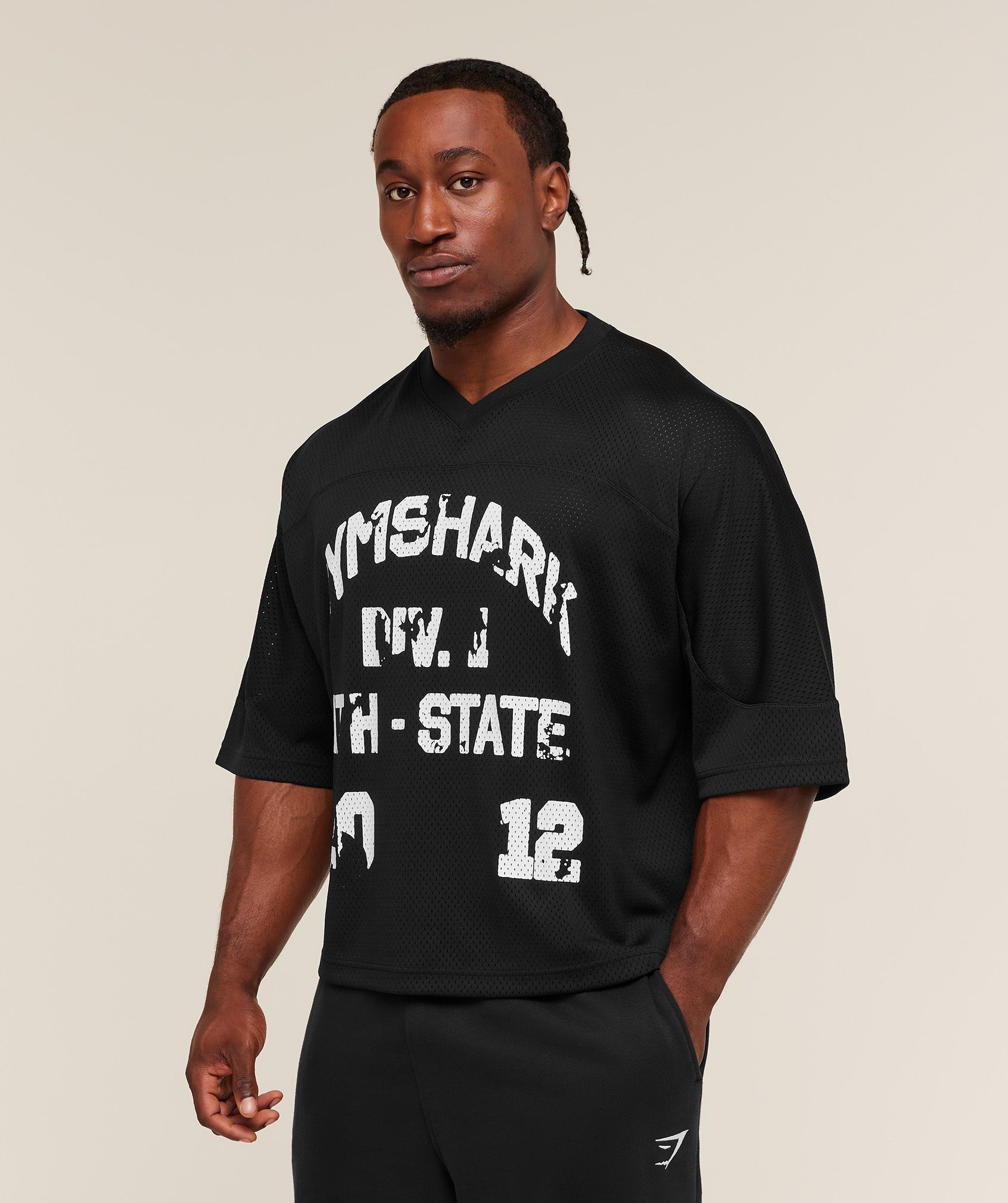 Graphic Mesh Oversized T-Shirt