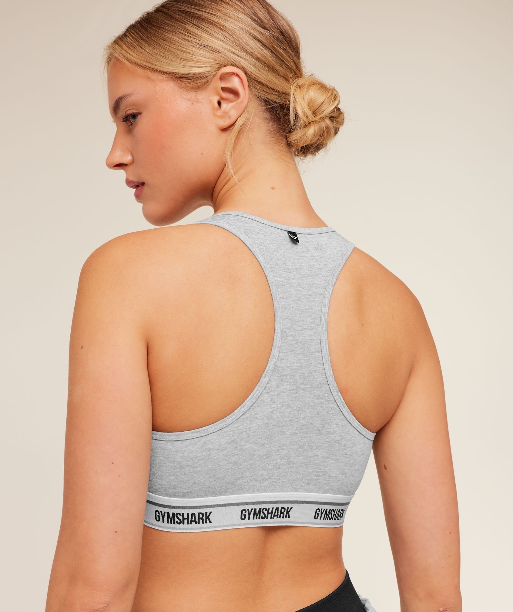Elastic Branded Racerback Cotton Bralette