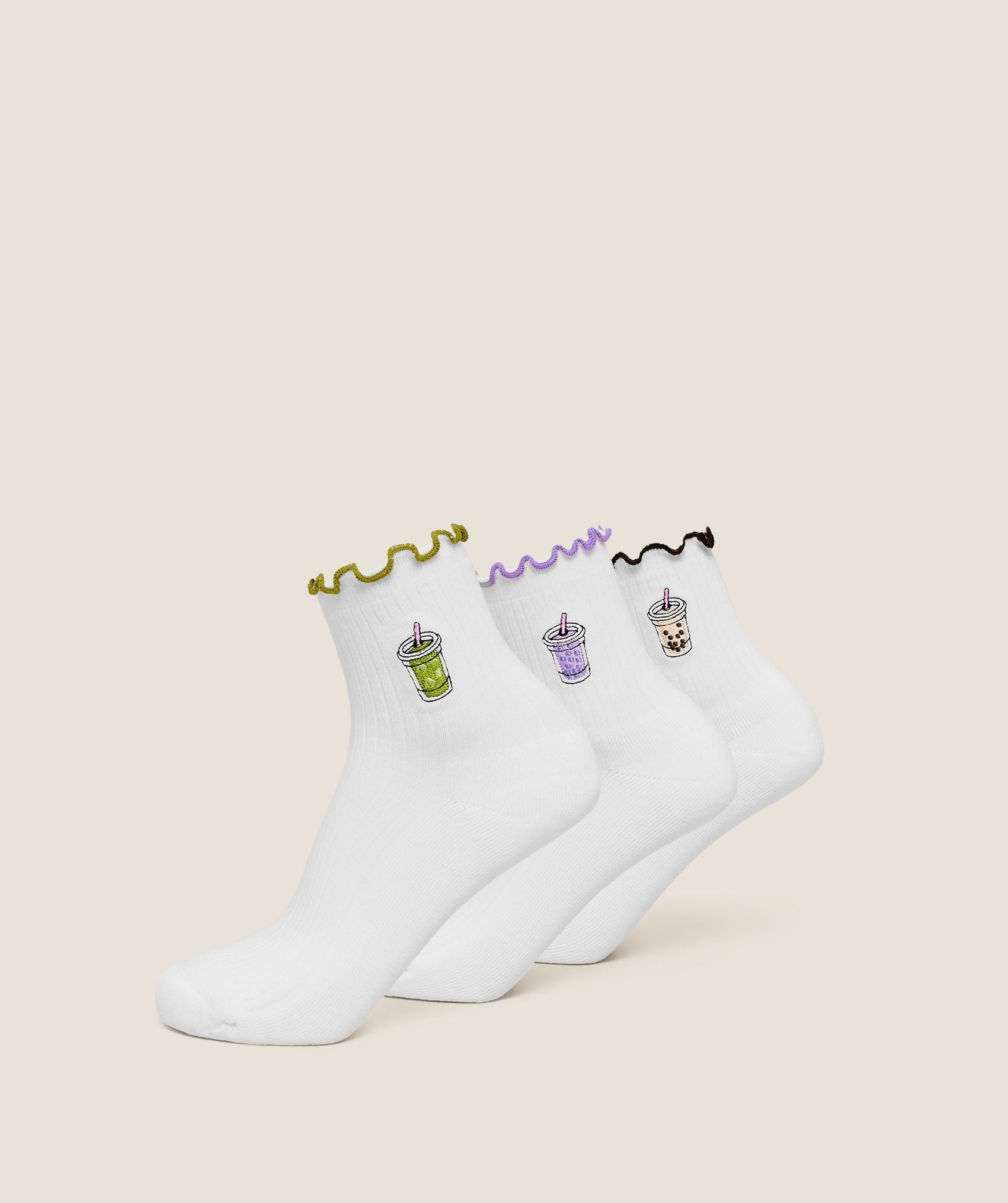 Hydration Graphic Midi Frill Socks 3pk