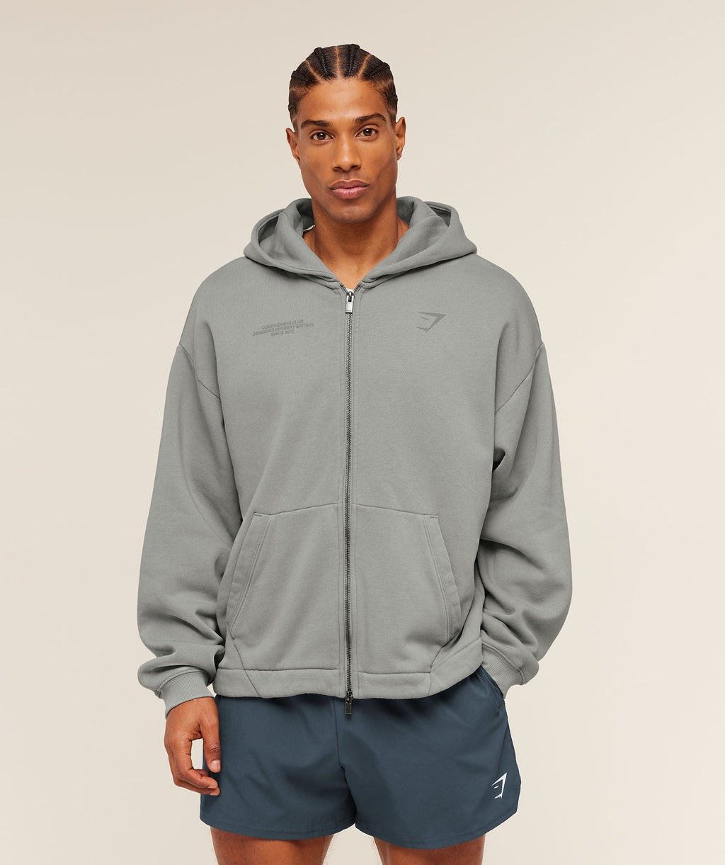 Conditioning Club Washed Zip Through Hoodie