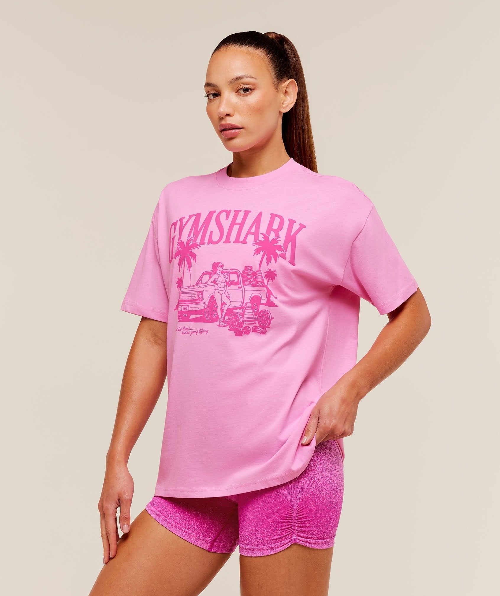 Pick Up Truck Graphic Short Sleeve T-Shirt