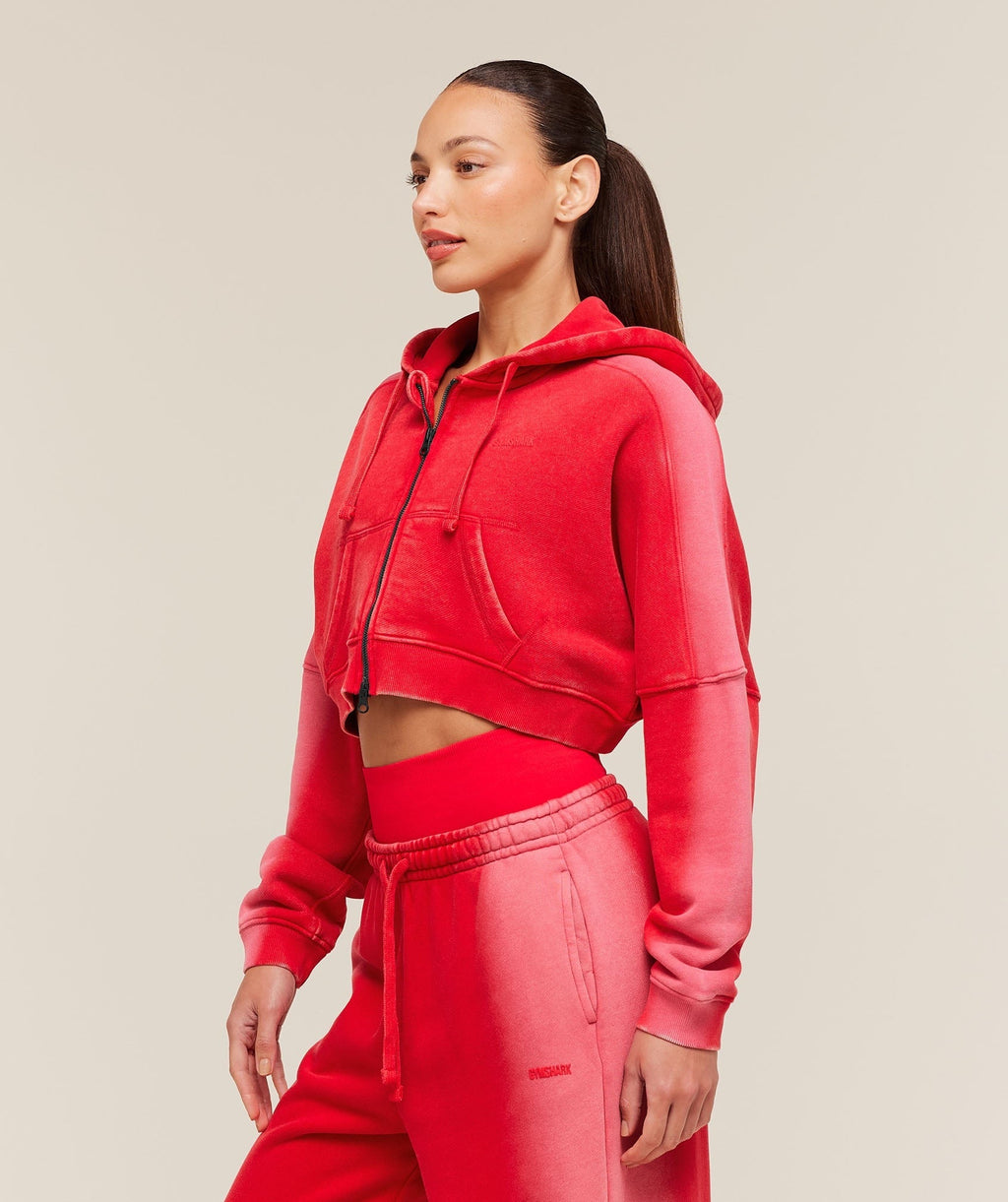 Pump Washed Zip Through Hoodie