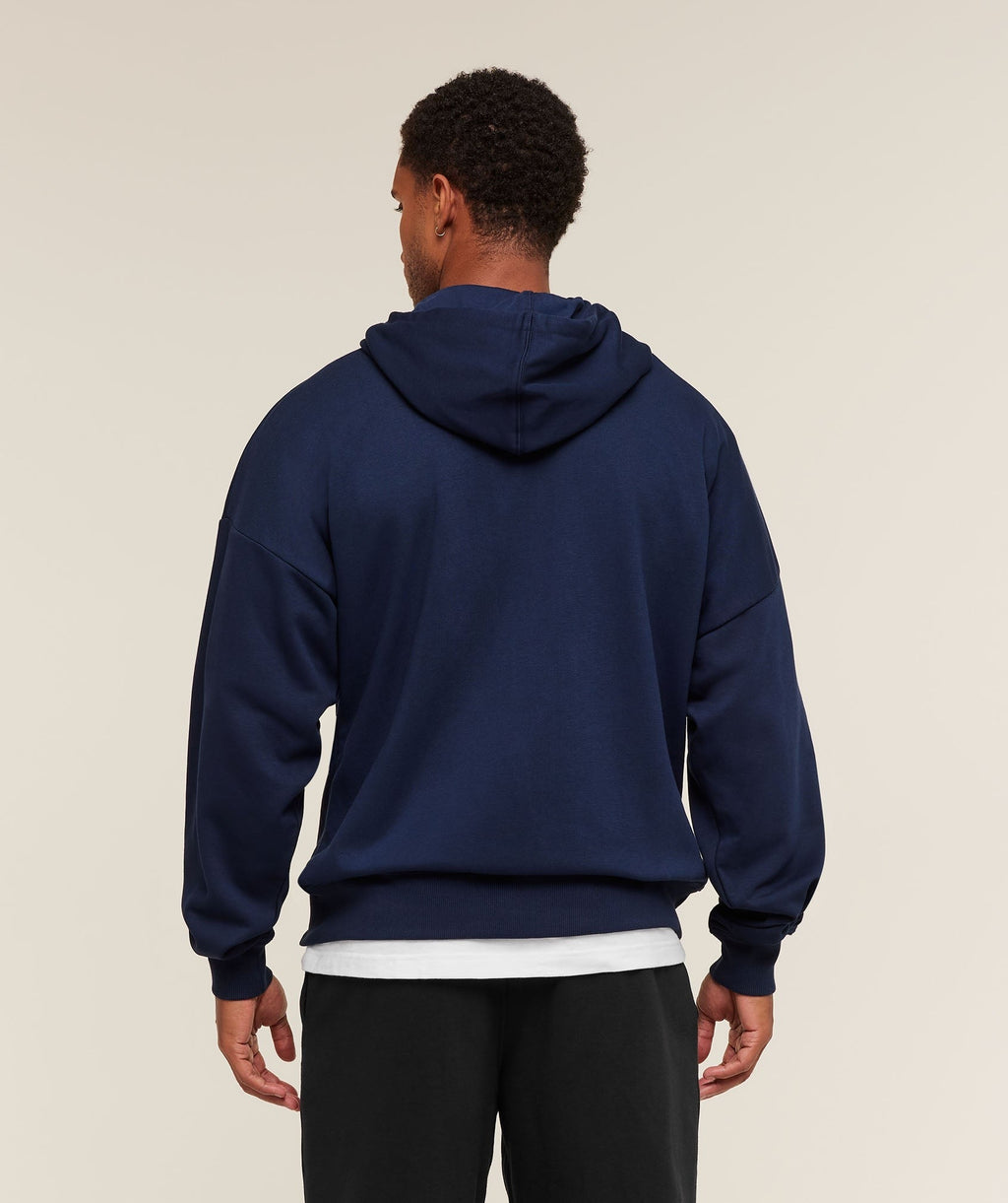Crest Oversized Zip Up Hoodie