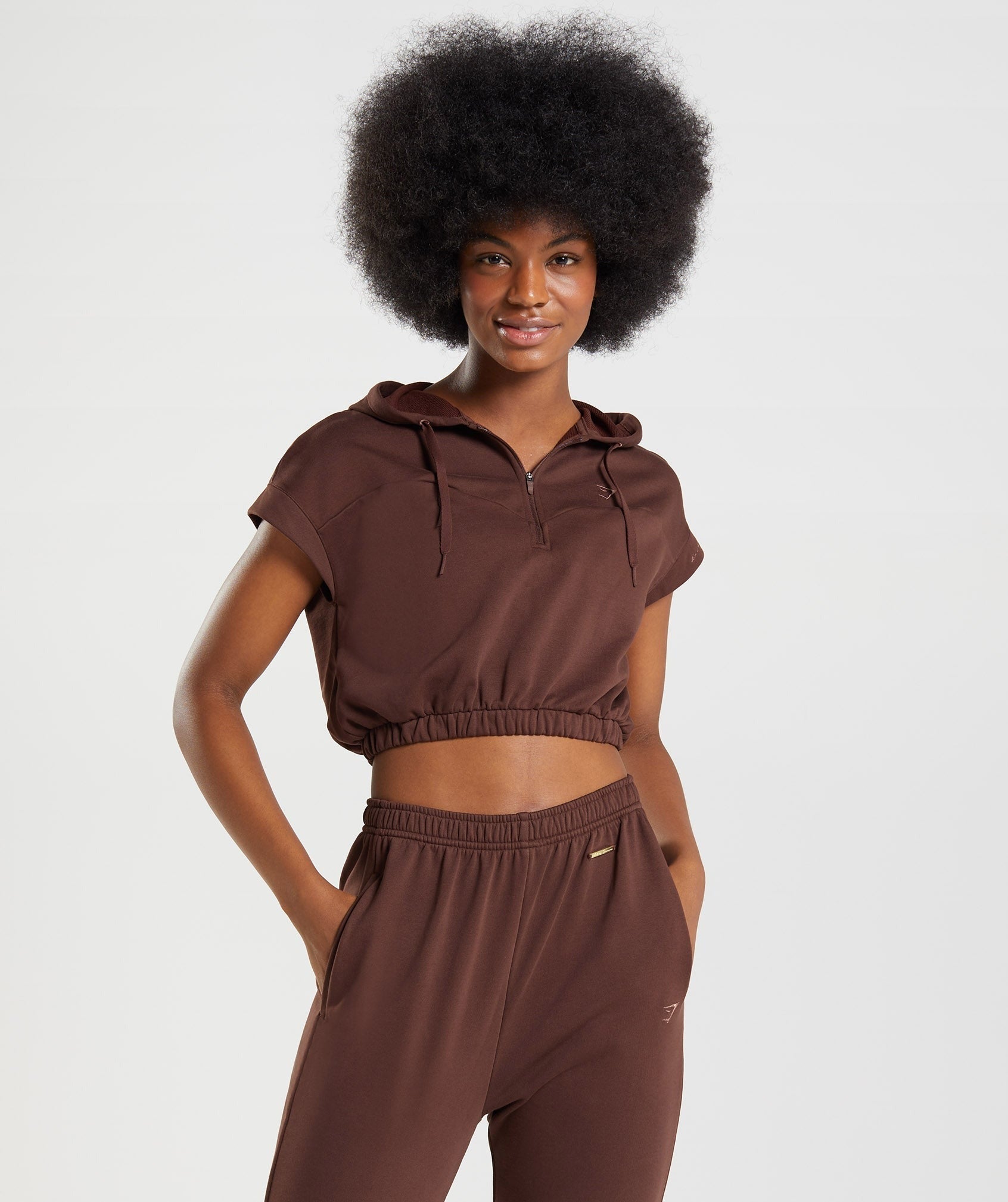 Whitney Cropped Sleeveless Hoodie