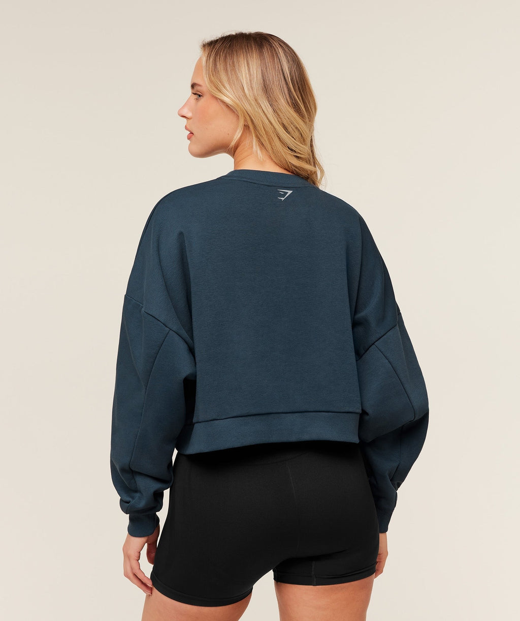 Worn Crest Graphic Sweatshirt