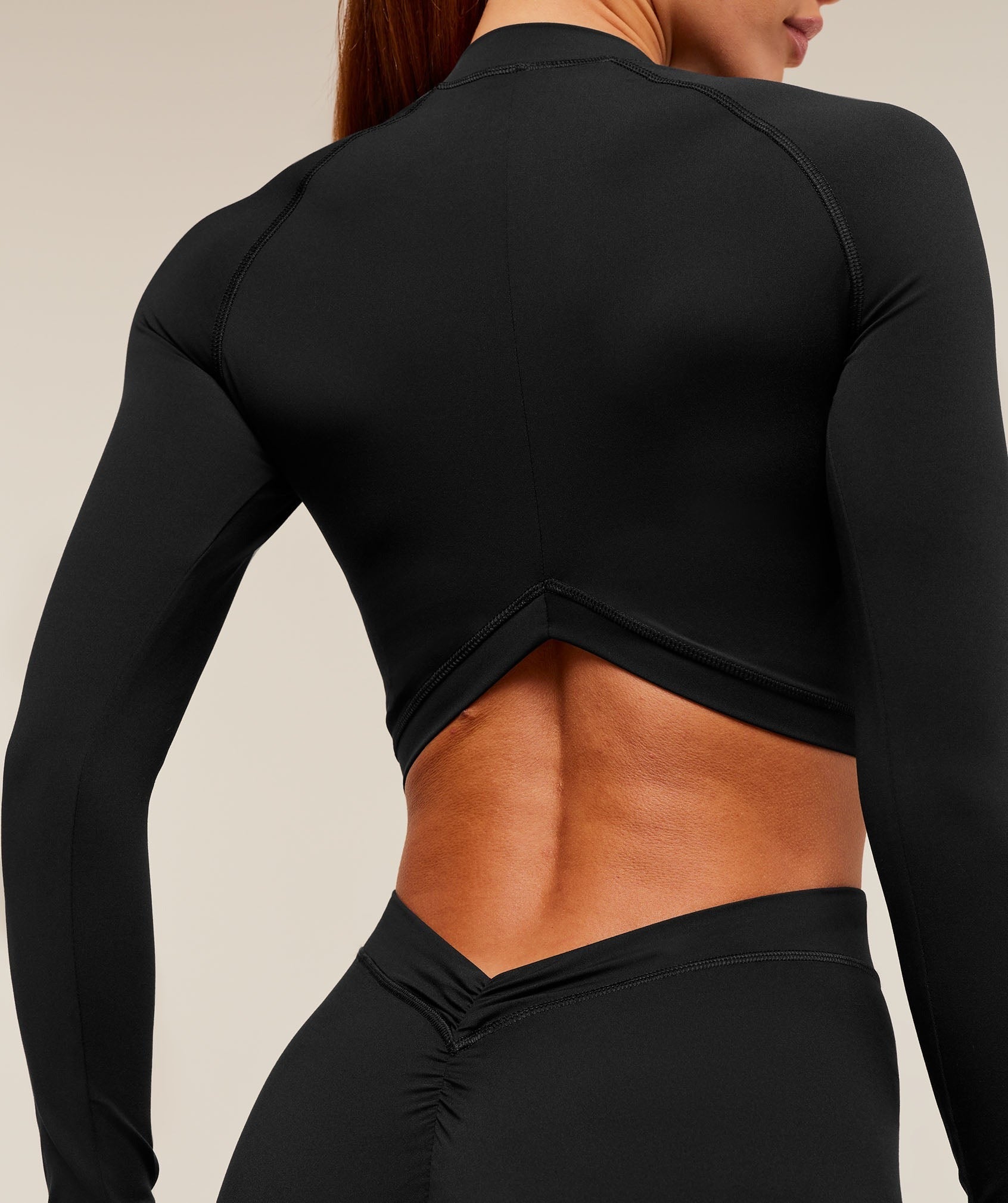 Dipped Long Sleeve 1/4 Zip Jacket