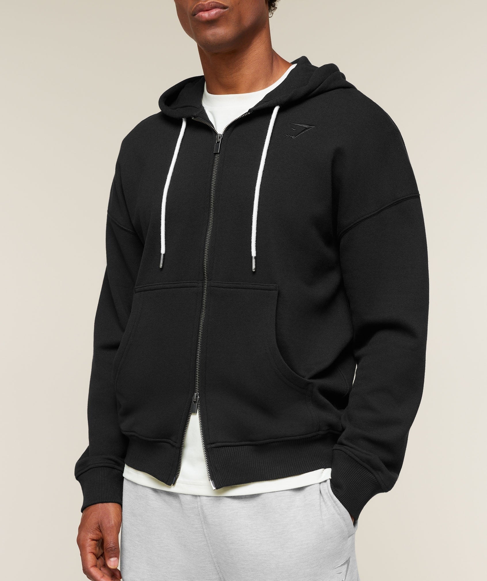 Campus Crest Zip Through Hoodie