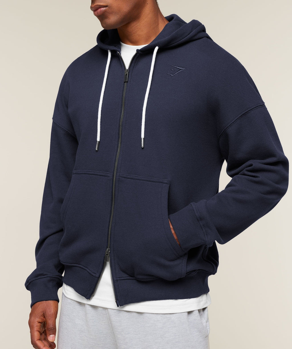 Campus Crest Zip Through Hoodie
