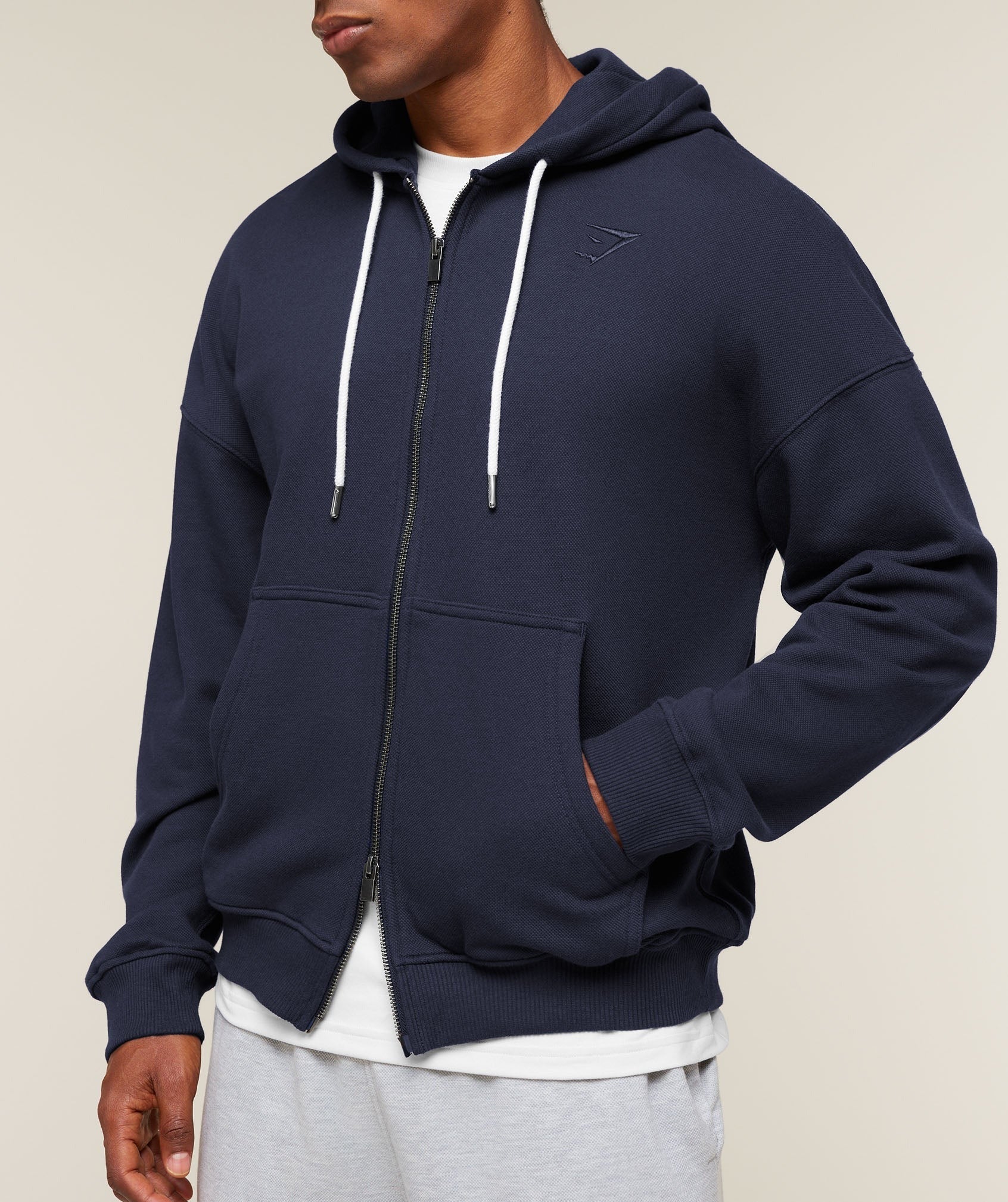 Campus Crest Zip Through Hoodie