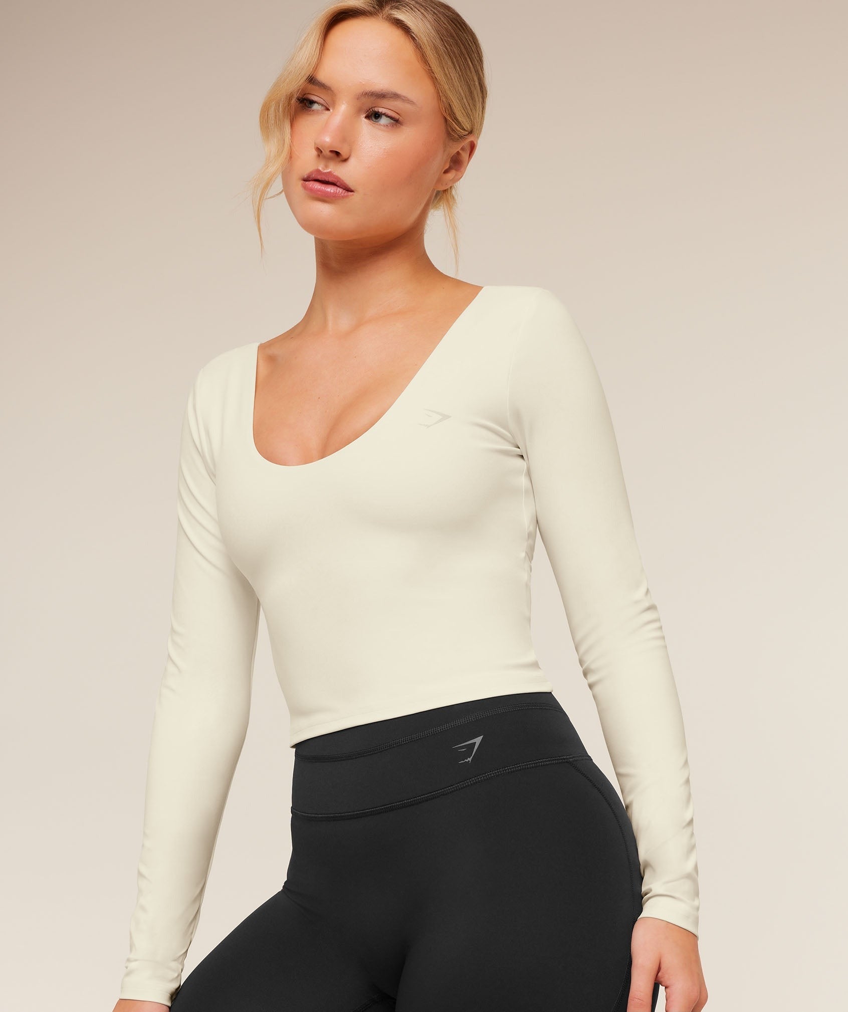 Crossover Back Long Sleeve Top