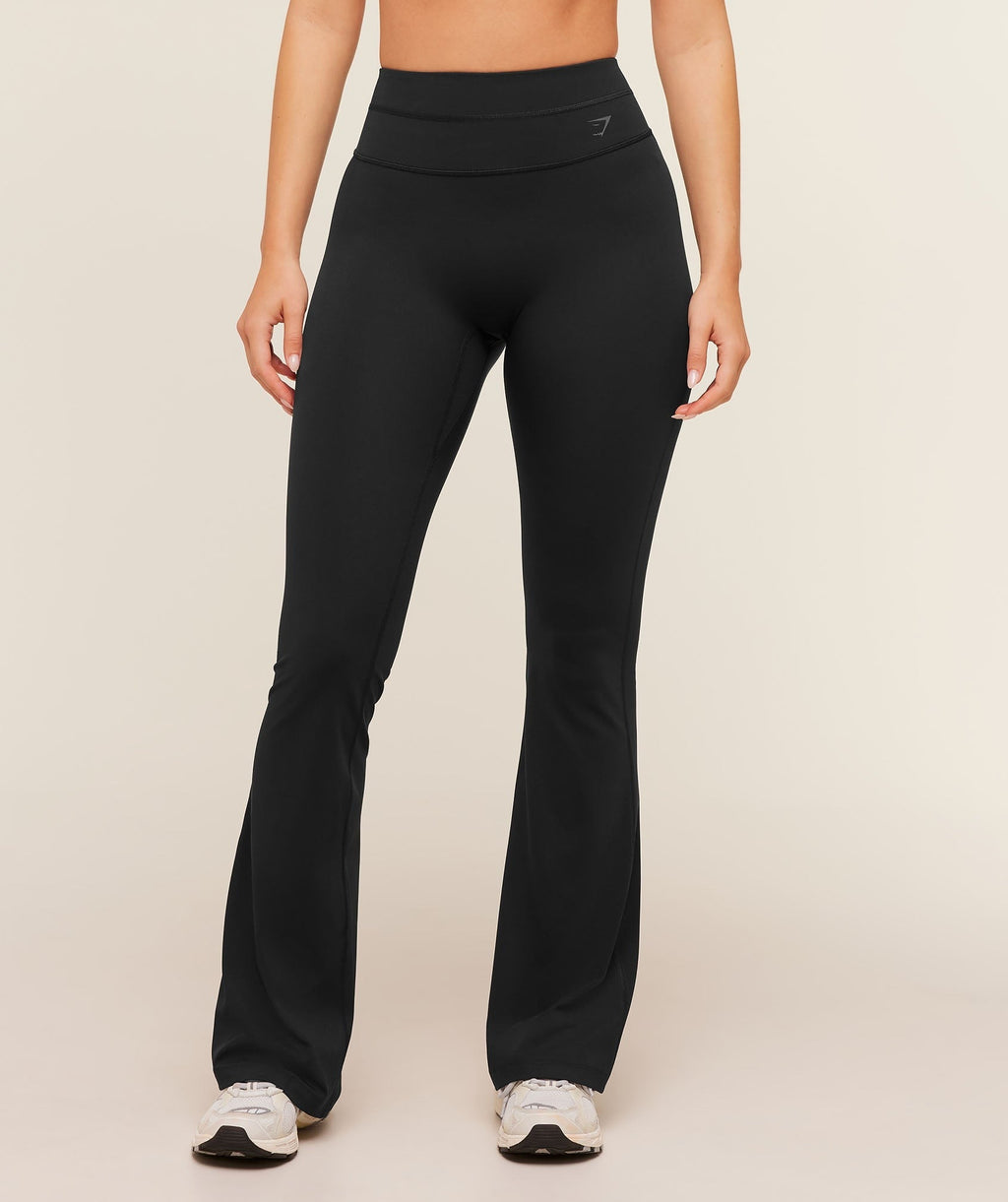Crossover Back Flared Leggings