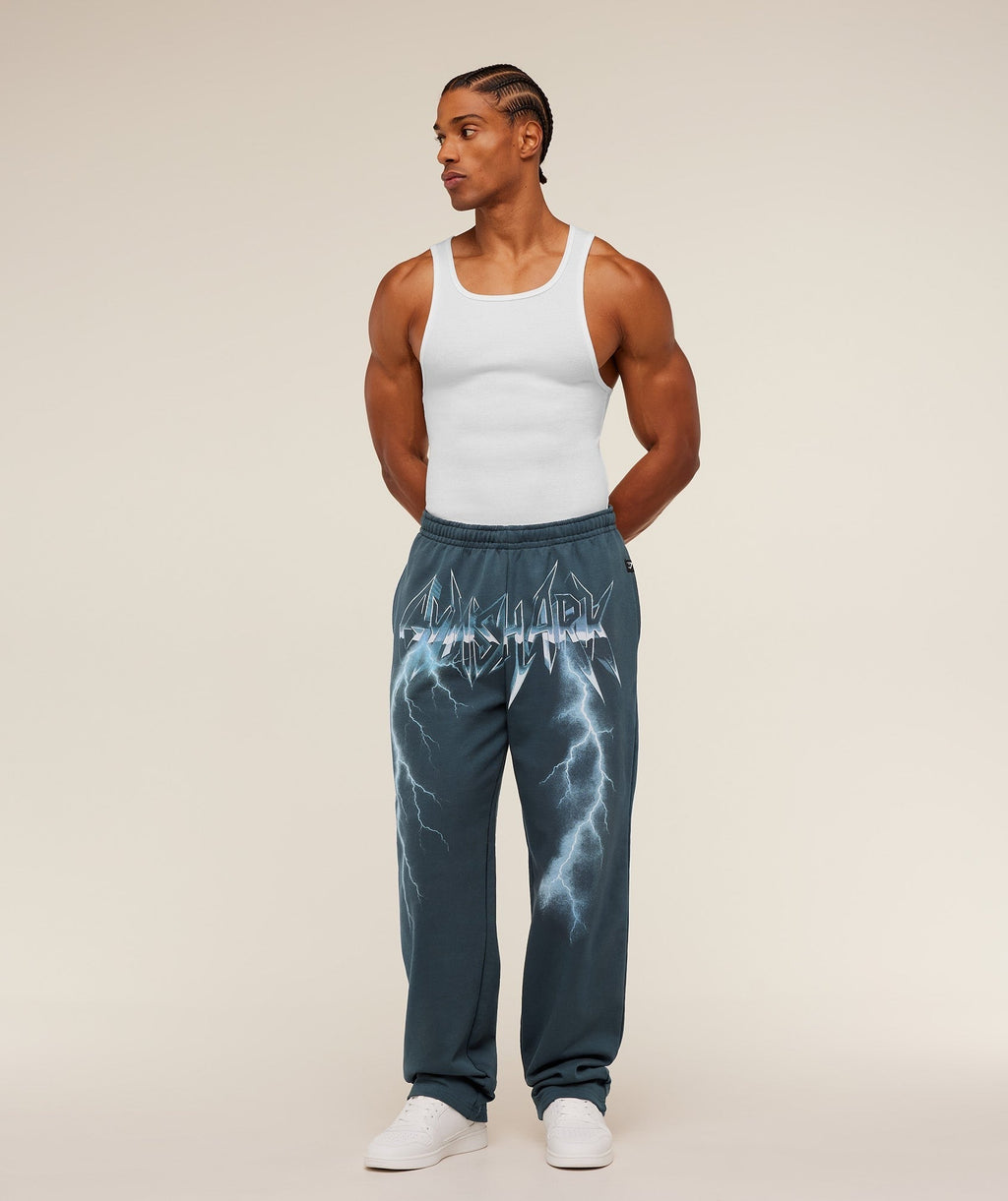 Eagle Band Style Graphic Straight Leg Pants