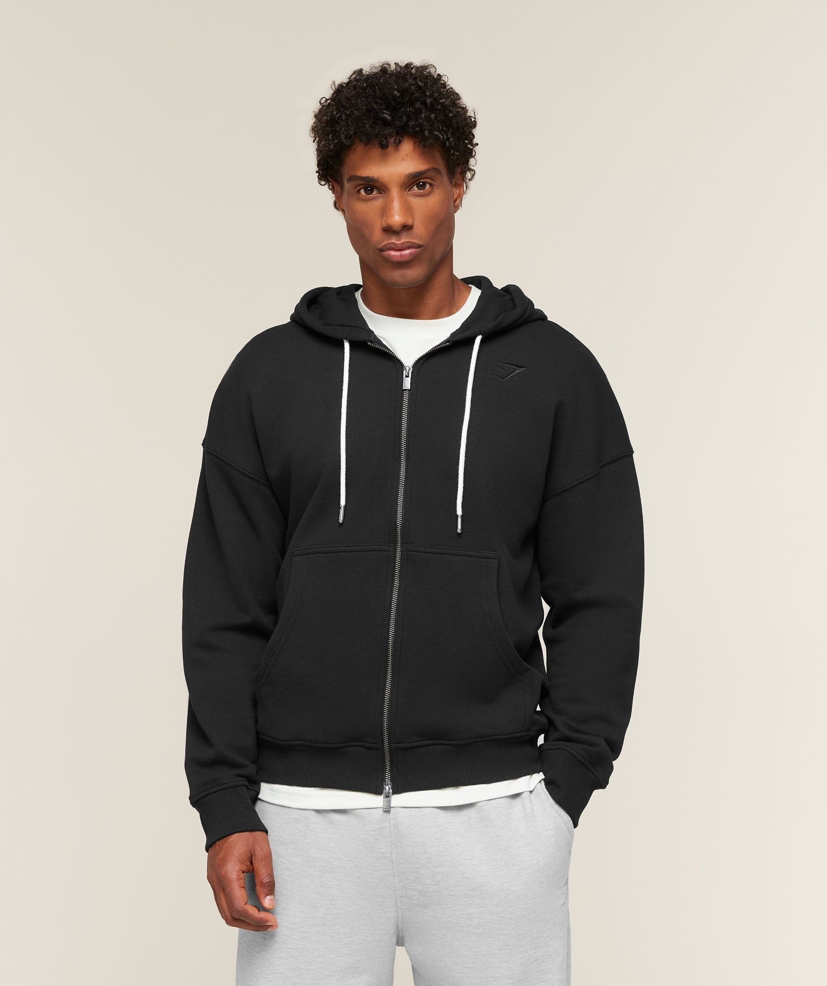 Campus Crest Zip Through Hoodie