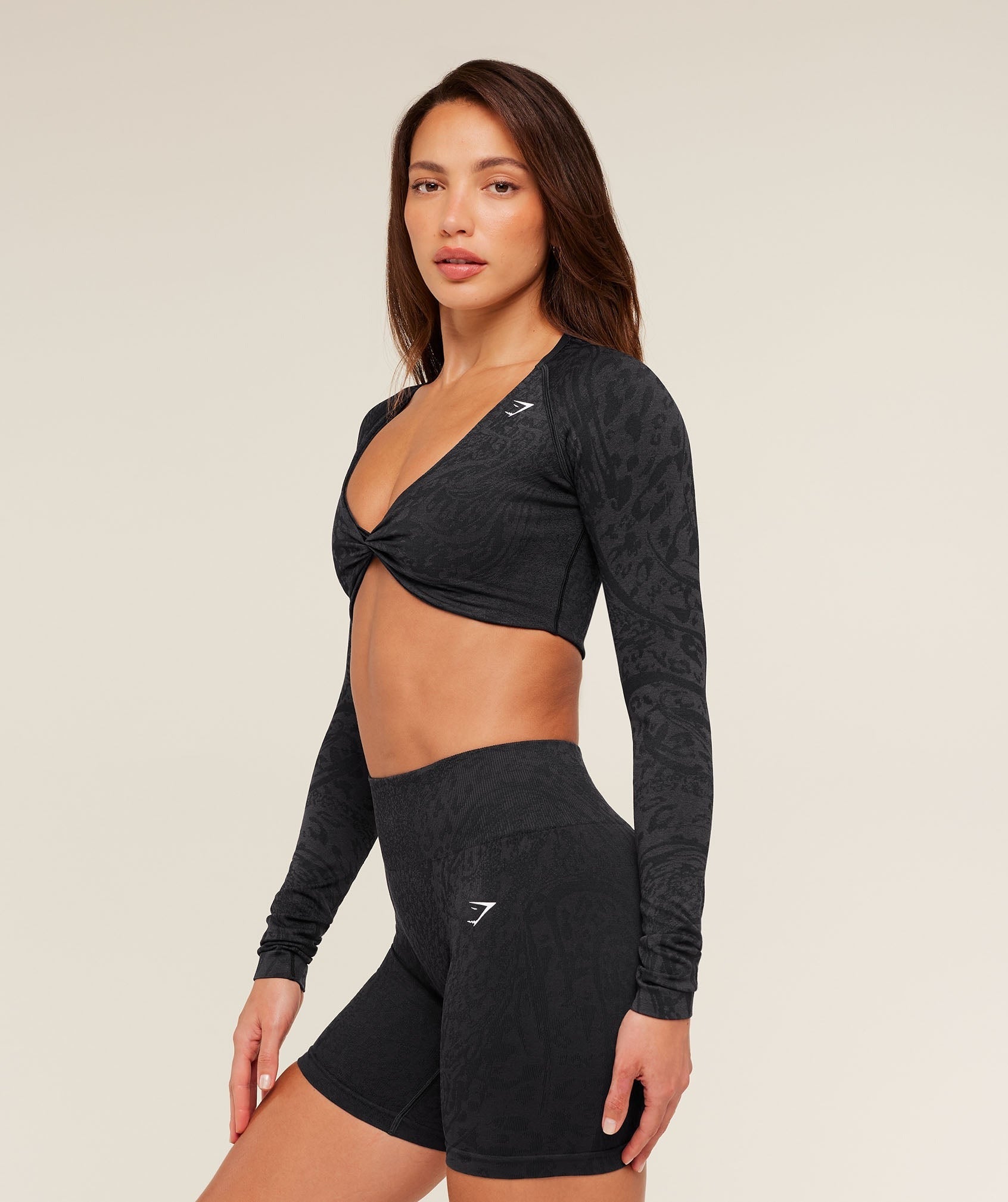 Adapt Animal X Whitney Long Sleeve Crop Top