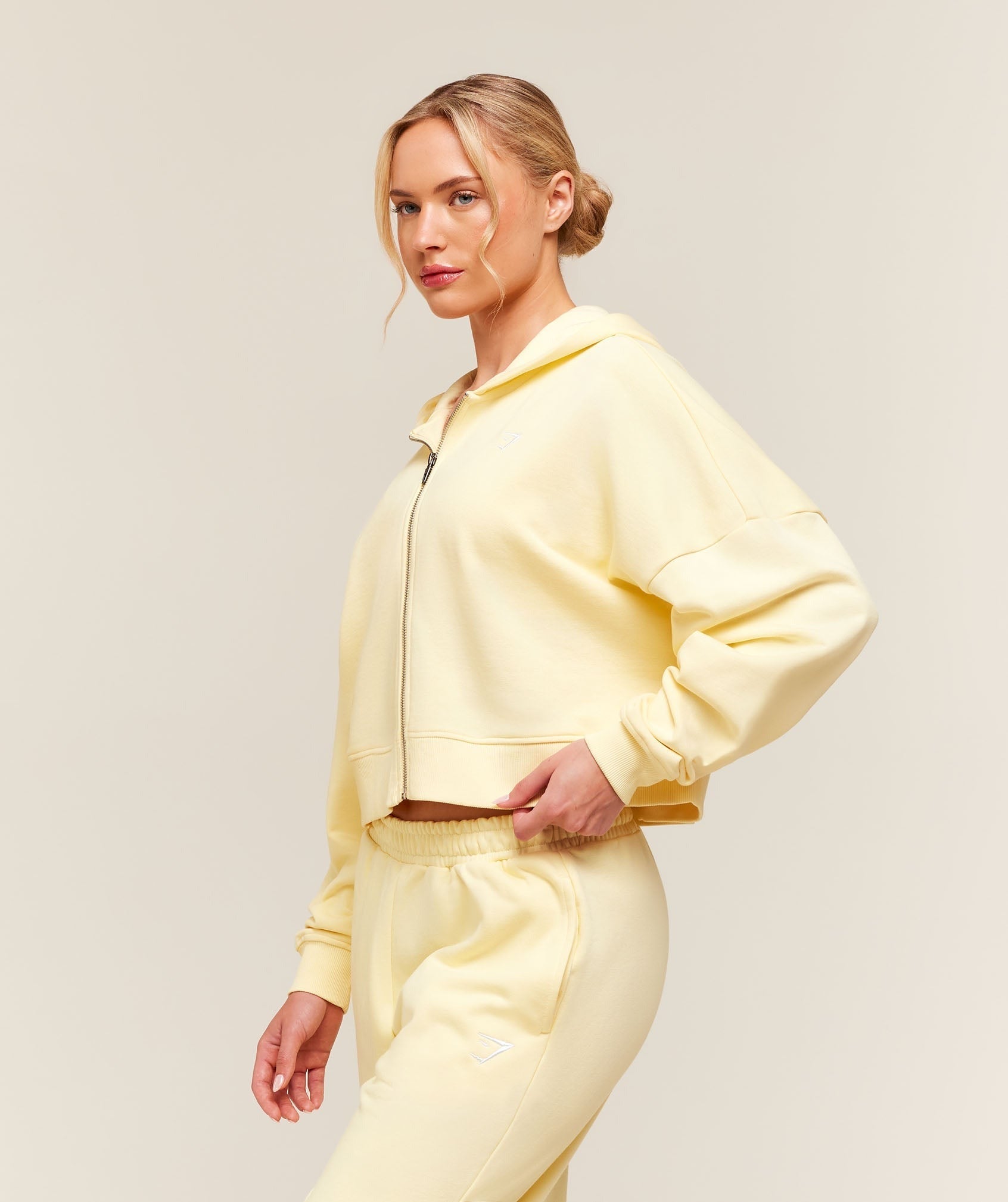 Training Oversized Boxy Zip Through Hoodie